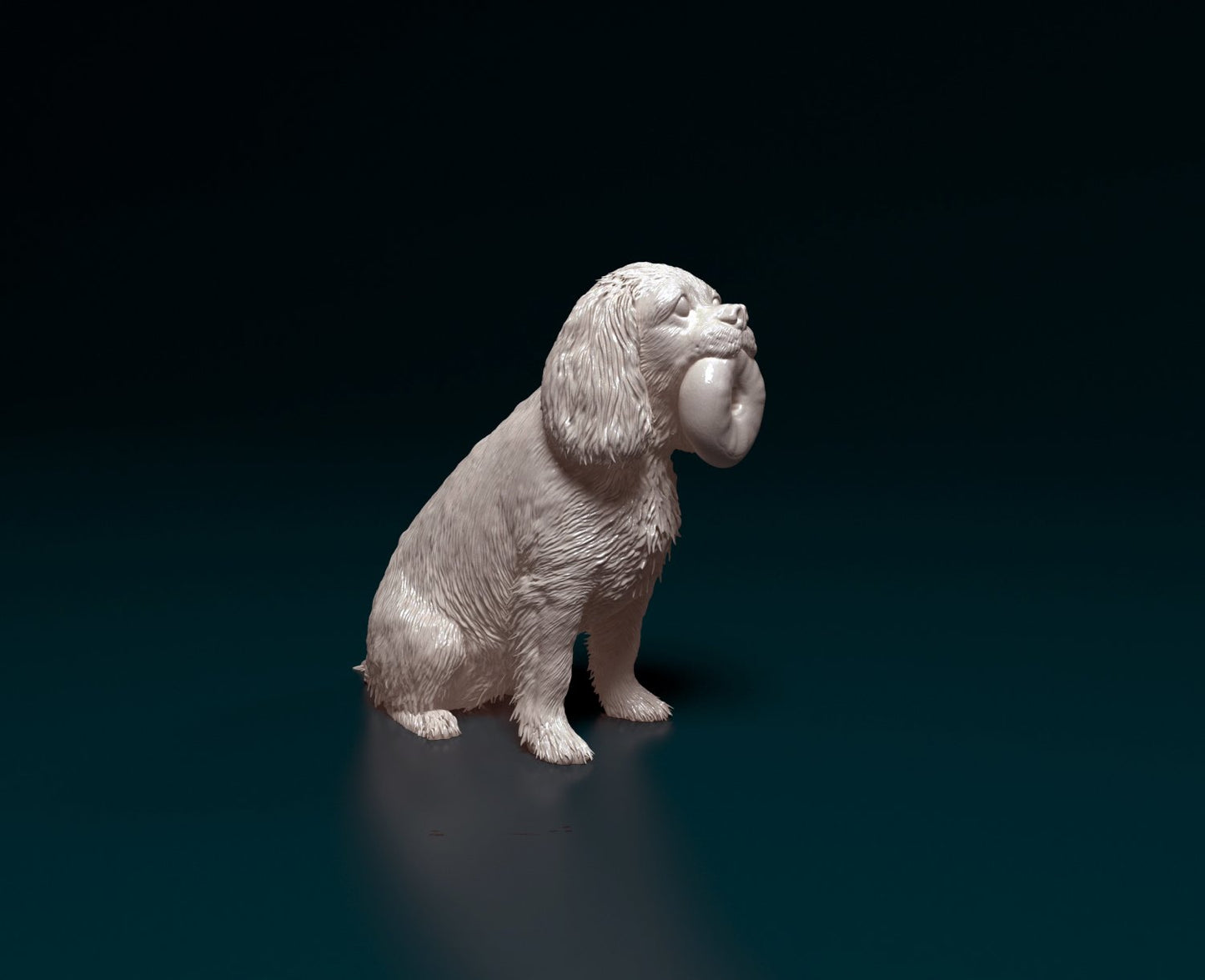 Cavalier king charles spaniel artist resin - white resin ready to prep / paint ALL SCALES