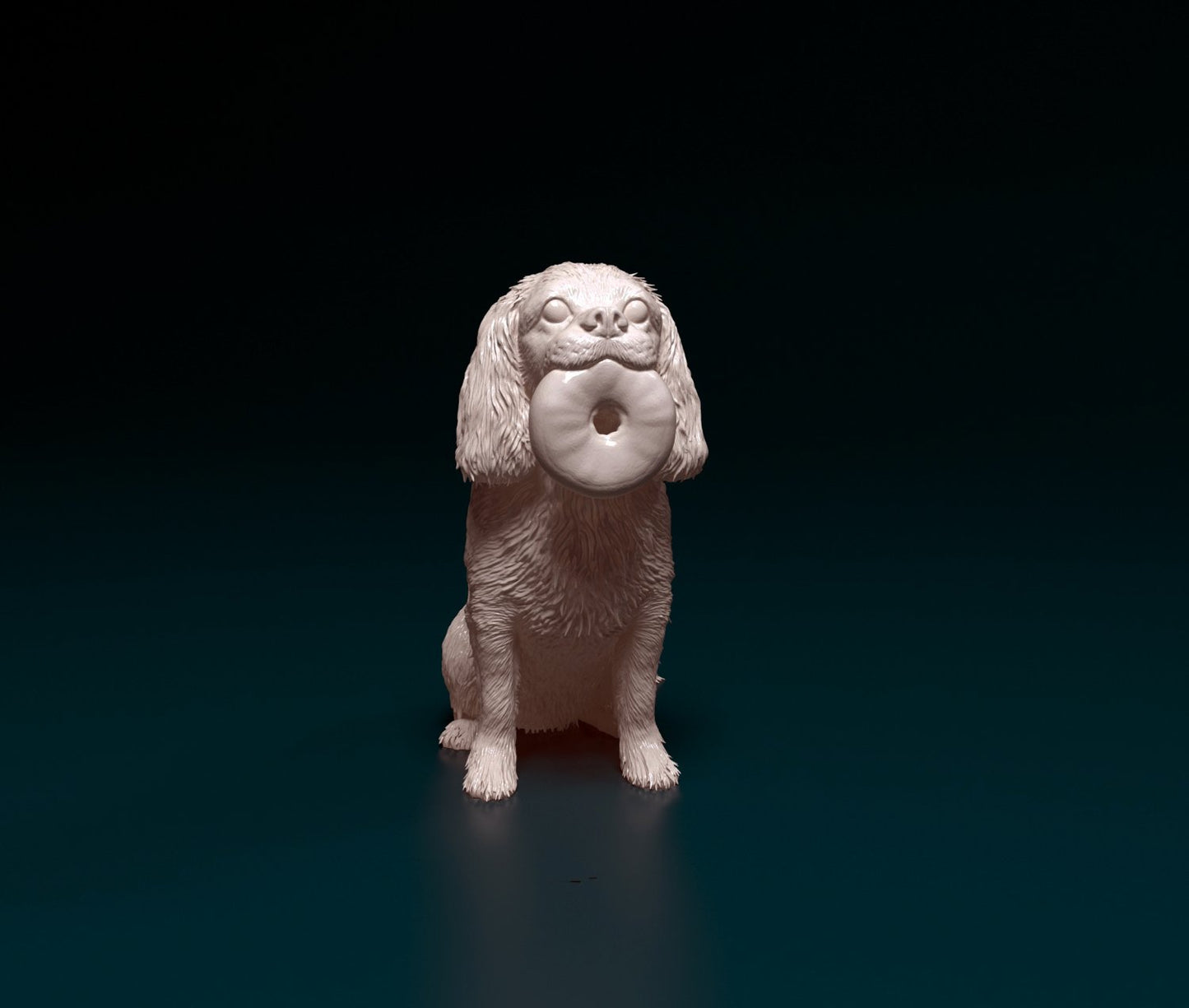 Cavalier king charles spaniel artist resin - white resin ready to prep / paint ALL SCALES