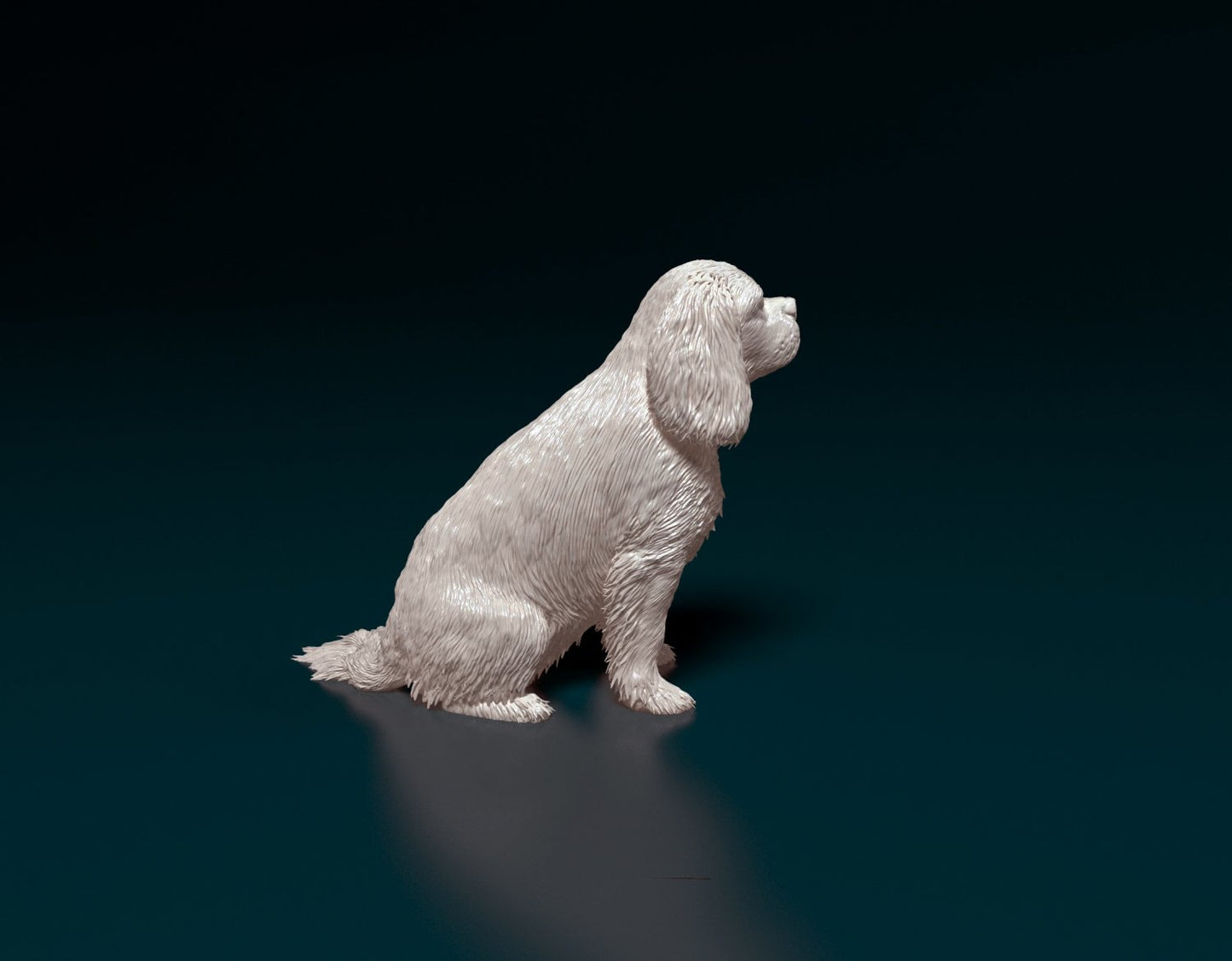 Cavalier king charles spaniel artist resin - white resin ready to prep / paint ALL SCALES