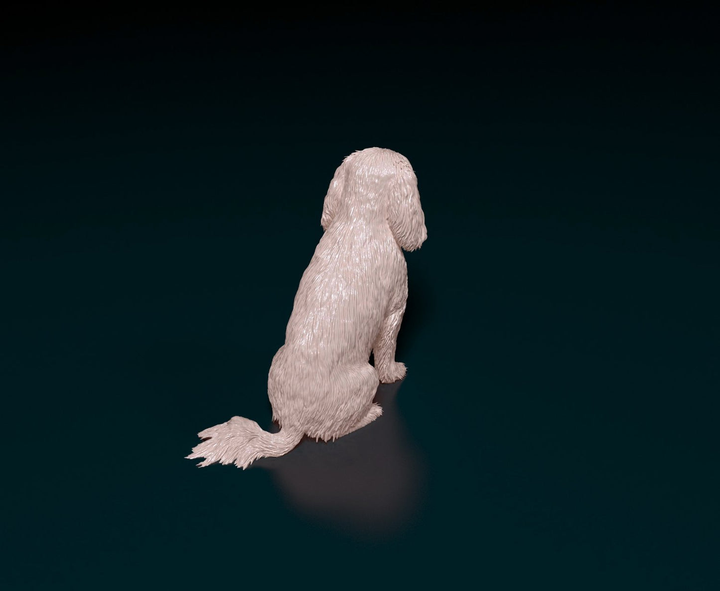 Cavalier king charles spaniel artist resin - white resin ready to prep / paint ALL SCALES
