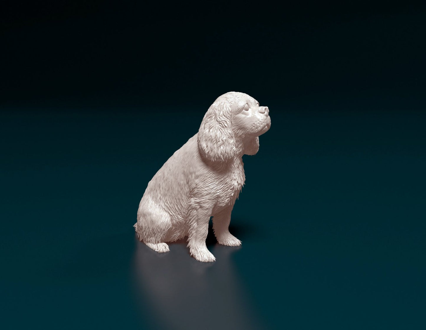 Cavalier king charles spaniel artist resin - white resin ready to prep / paint ALL SCALES