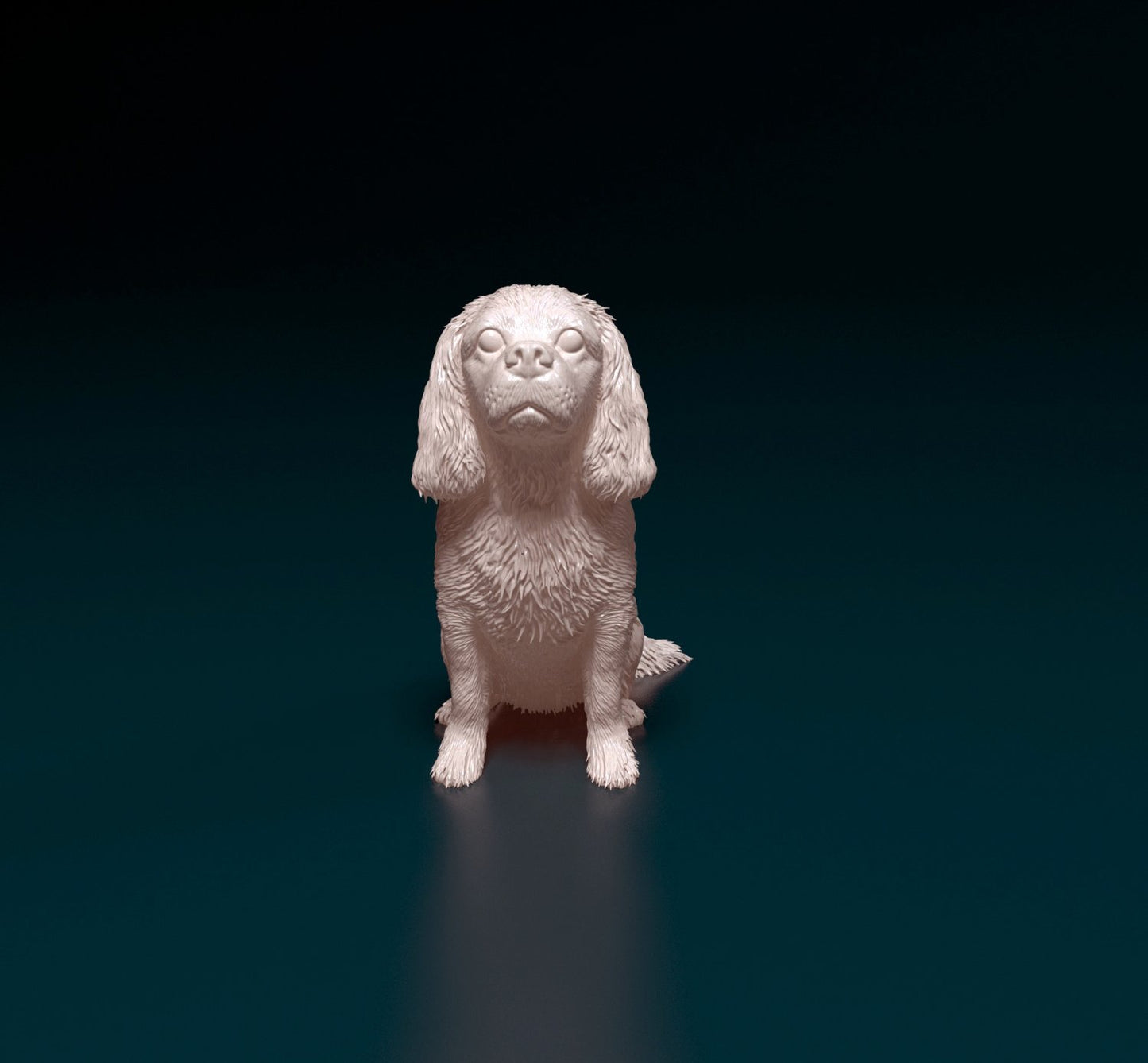 Cavalier king charles spaniel artist resin - white resin ready to prep / paint ALL SCALES