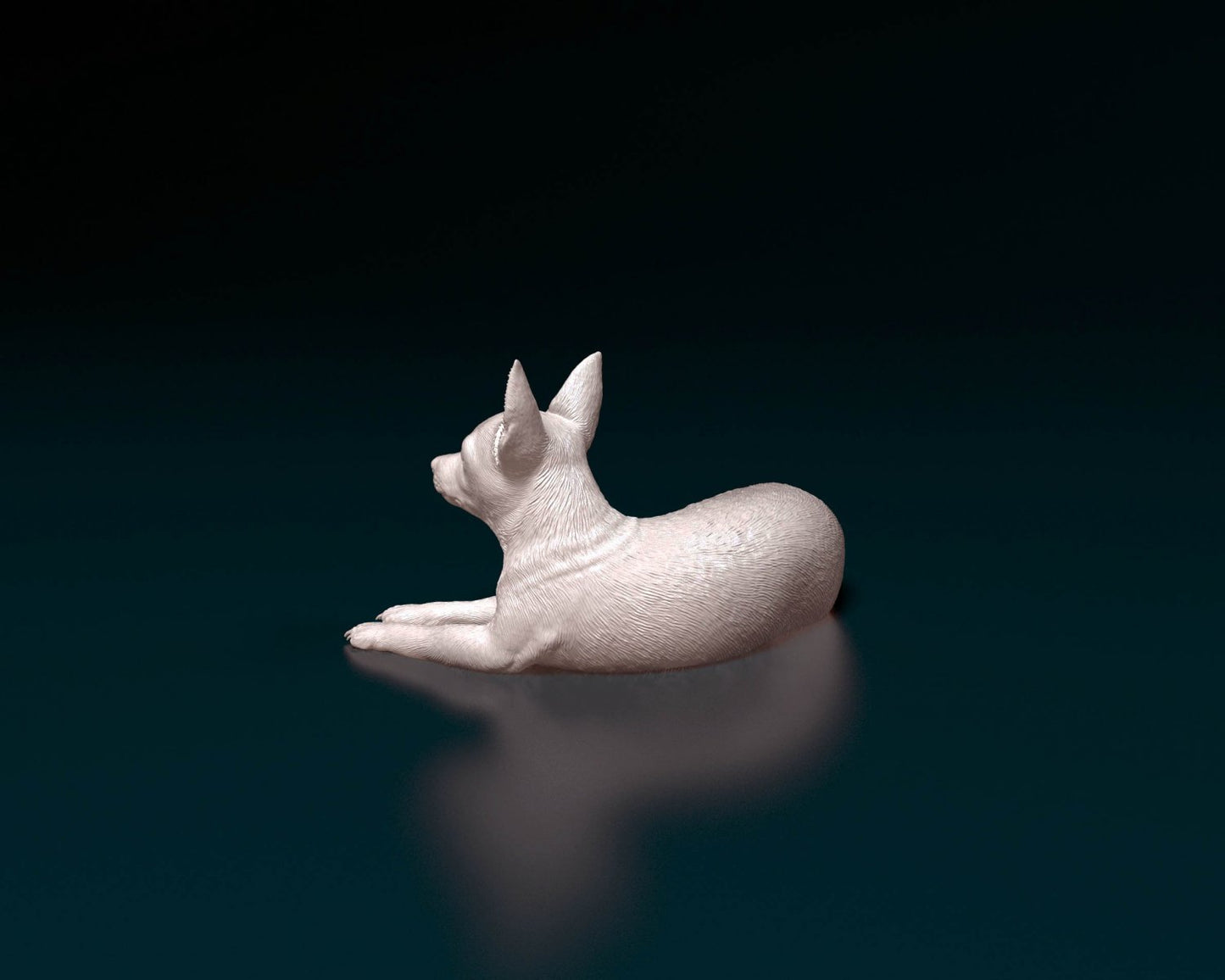 Chiuahua 3 artist resin - white resin ready to prep / paint ALL SCALES