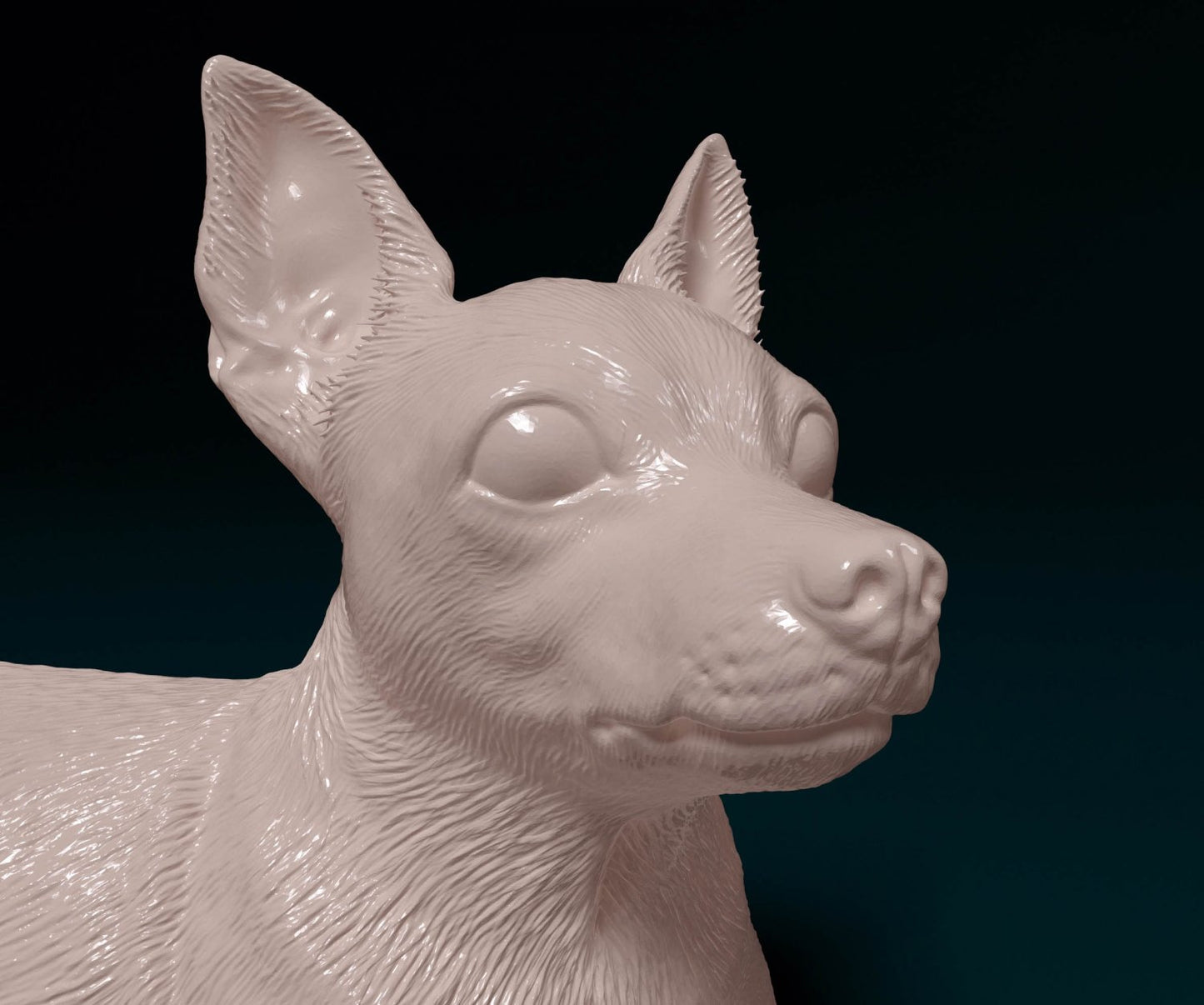 Chiuahua 3 artist resin - white resin ready to prep / paint ALL SCALES