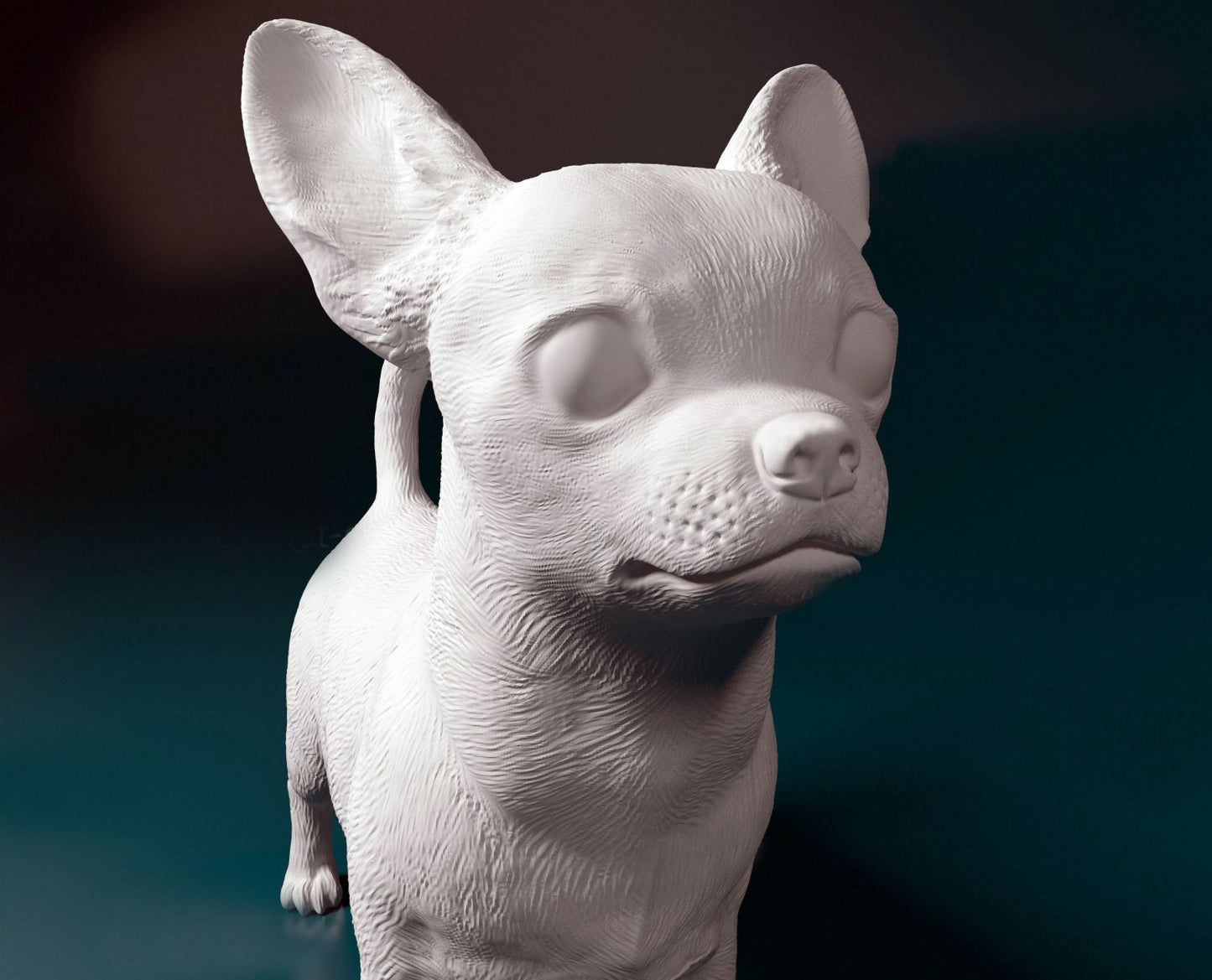 Chiuahua artist resin - white resin ready to prep / paint ALL SCALES