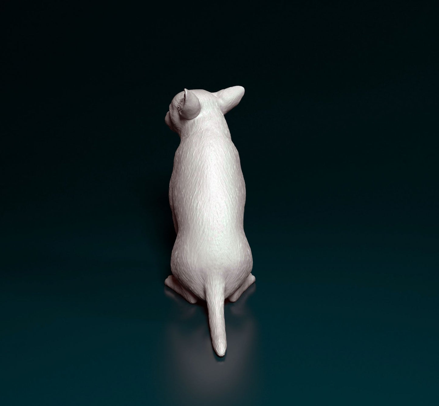 Chihuahua sitting artist resin - white resin ready to prep / paint ALL SCALES