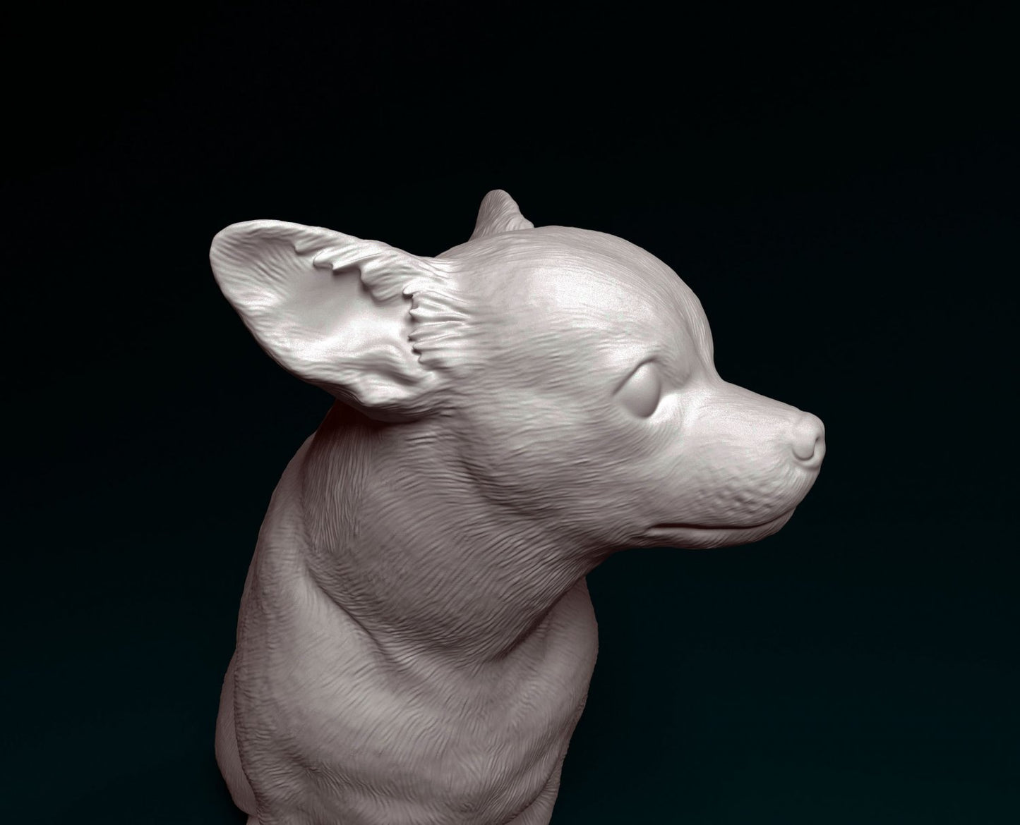 Chihuahua sitting artist resin - white resin ready to prep / paint ALL SCALES