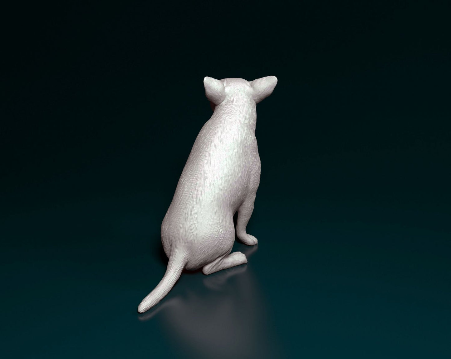 Chihuahua sitting artist resin - white resin ready to prep / paint ALL SCALES