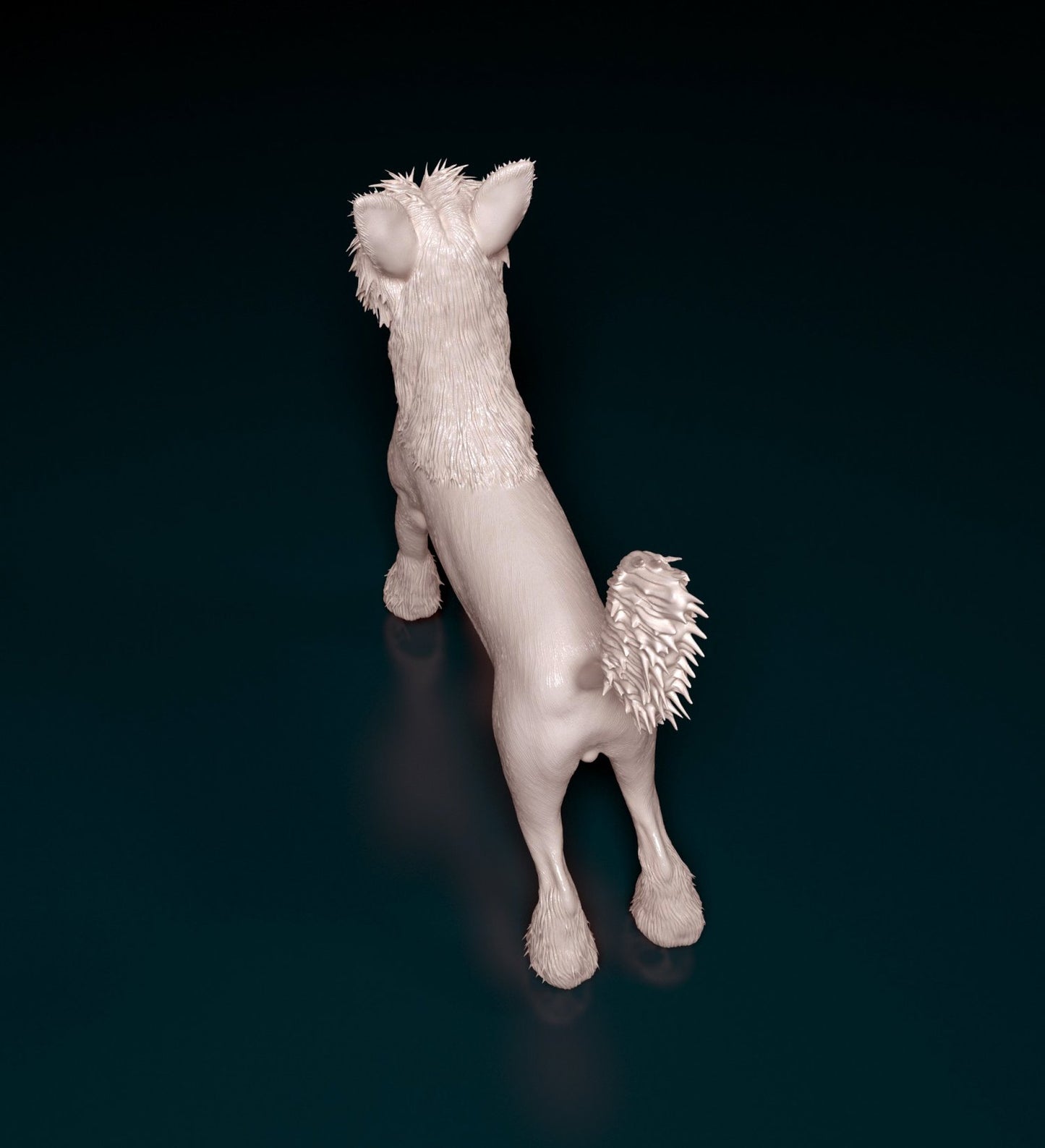 Chinese crested artist resin - white resin ready to prep / paint ALL SCALES