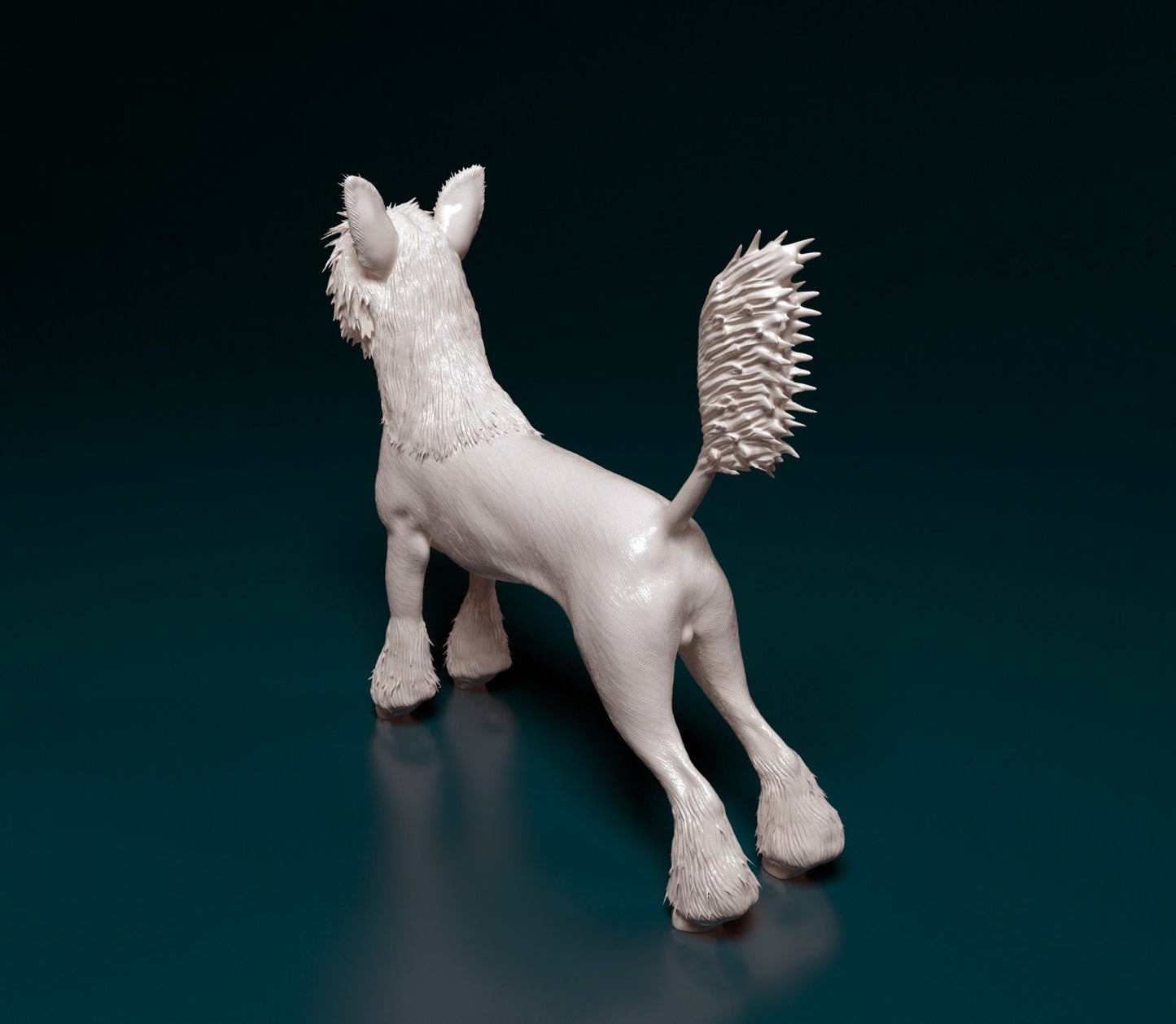 Chinese crested artist resin - white resin ready to prep / paint ALL SCALES