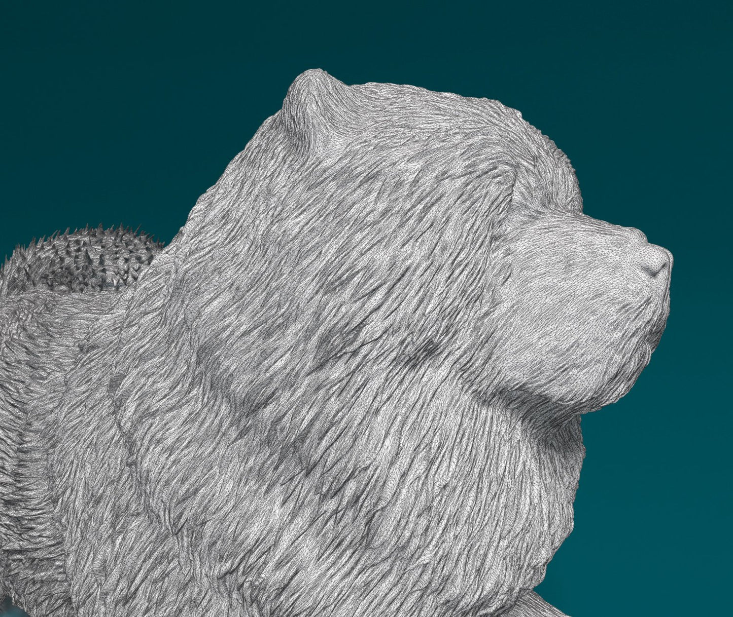 Chow chow 2 artist resin - white resin ready to prep / paint ALL SCALES