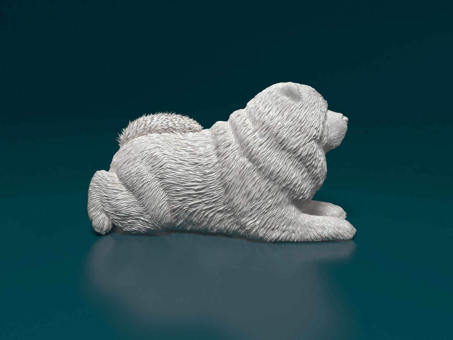 Chow chow 2 artist resin - white resin ready to prep / paint ALL SCALES