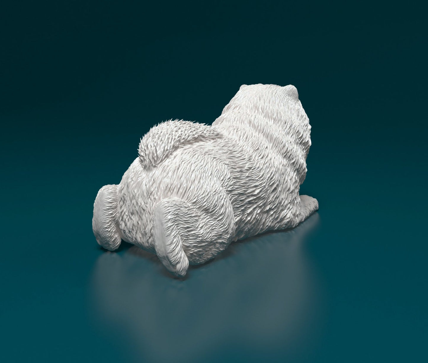 Chow chow 2 artist resin - white resin ready to prep / paint ALL SCALES