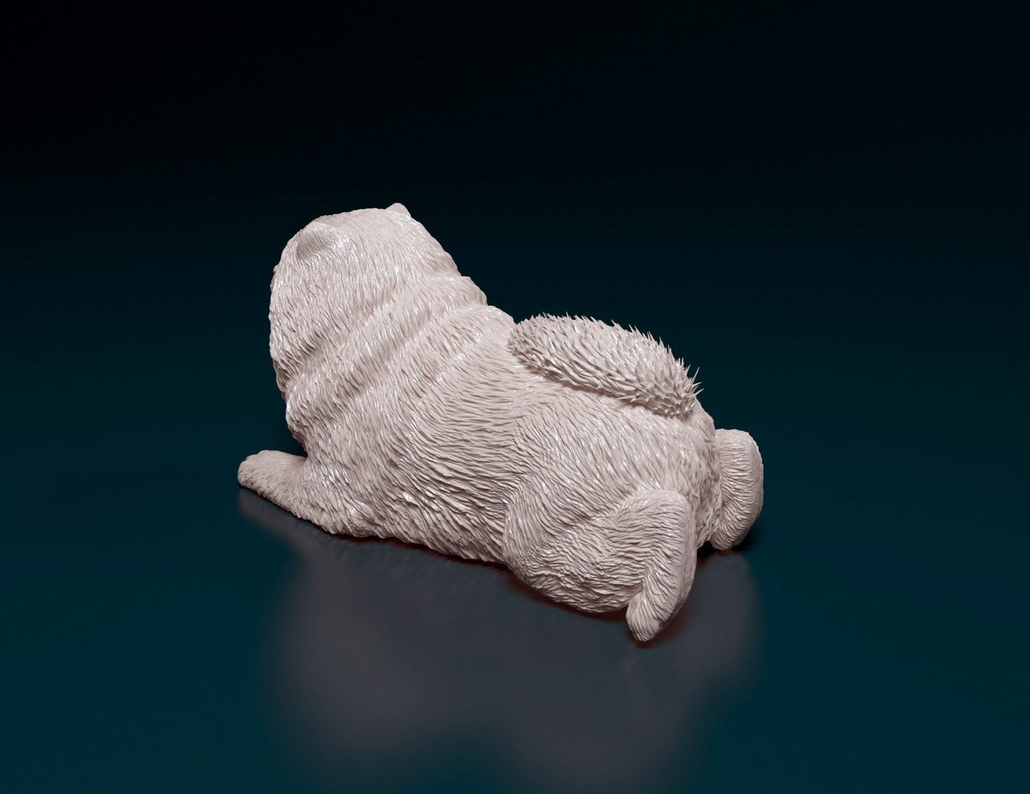 Chow chow 2 artist resin - white resin ready to prep / paint ALL SCALES