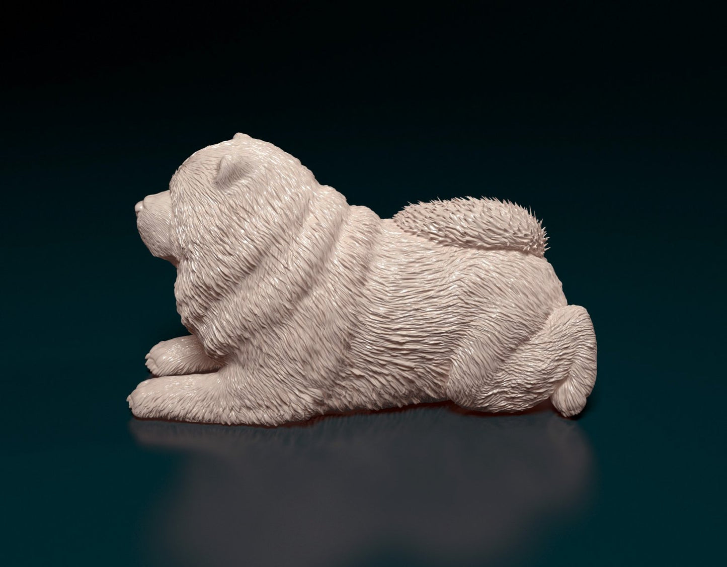 Chow chow 2 artist resin - white resin ready to prep / paint ALL SCALES