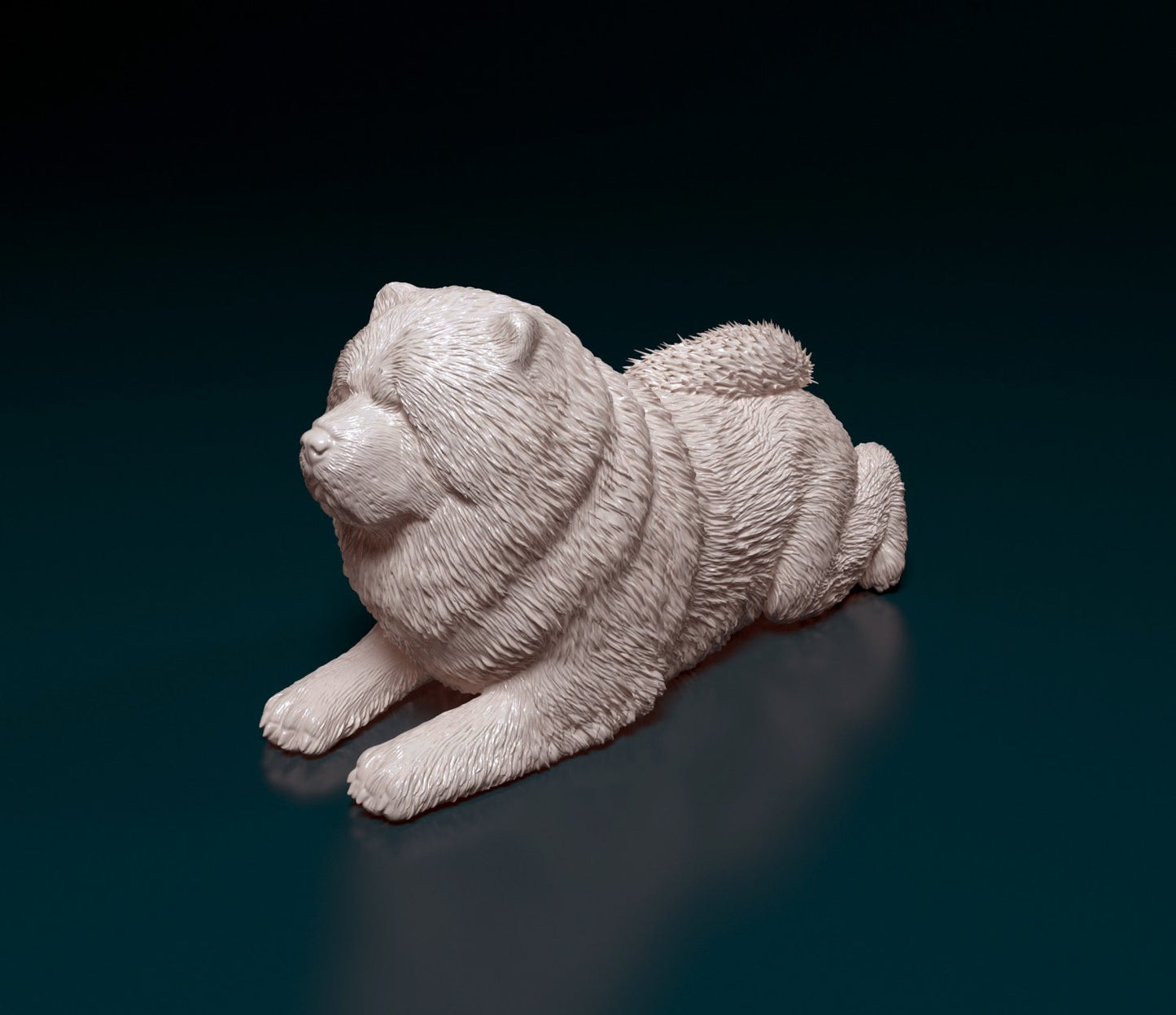 Chow chow 2 artist resin - white resin ready to prep / paint ALL SCALES