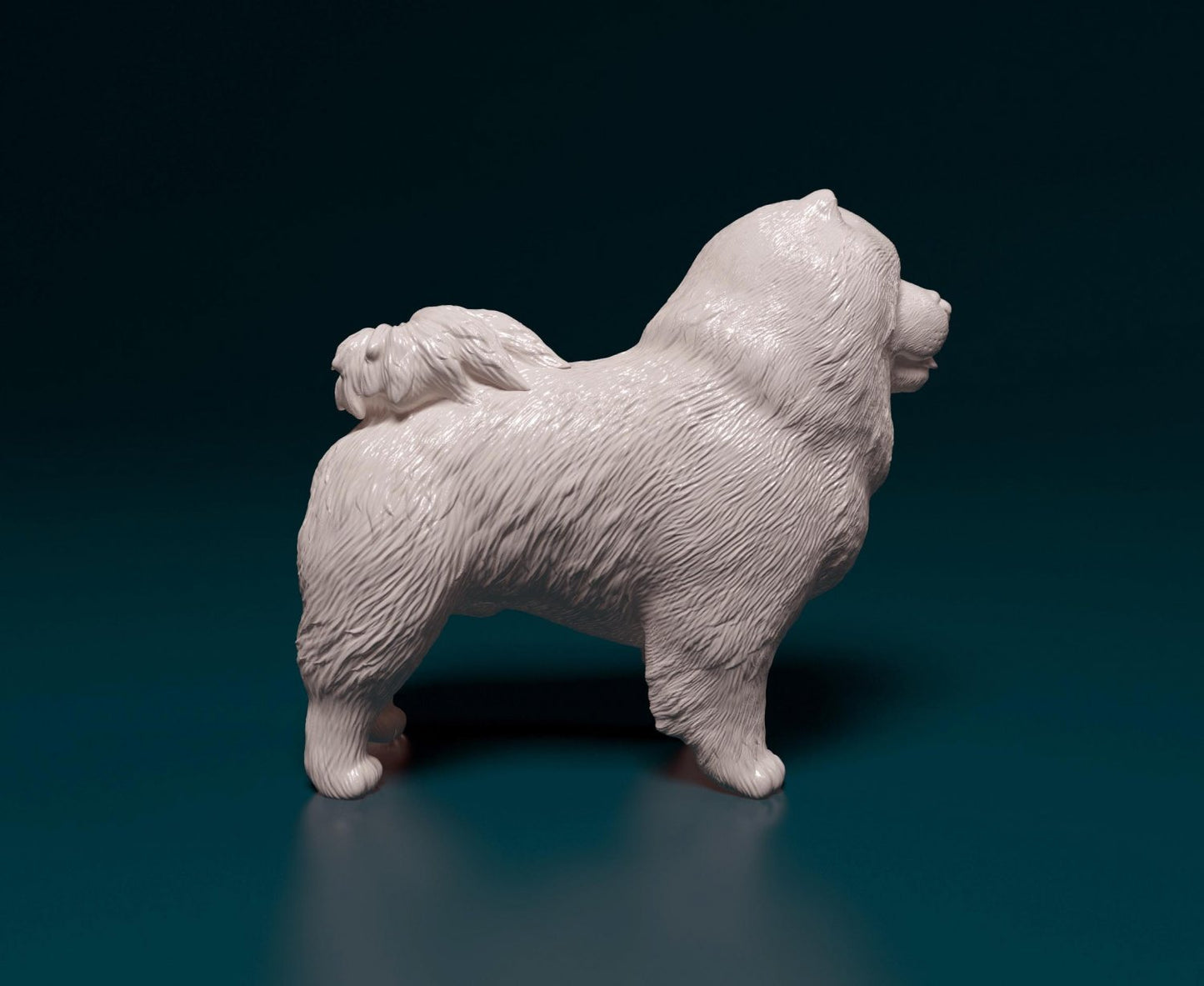 Chow chow artist resin - white resin ready to prep / paint ALL SCALES