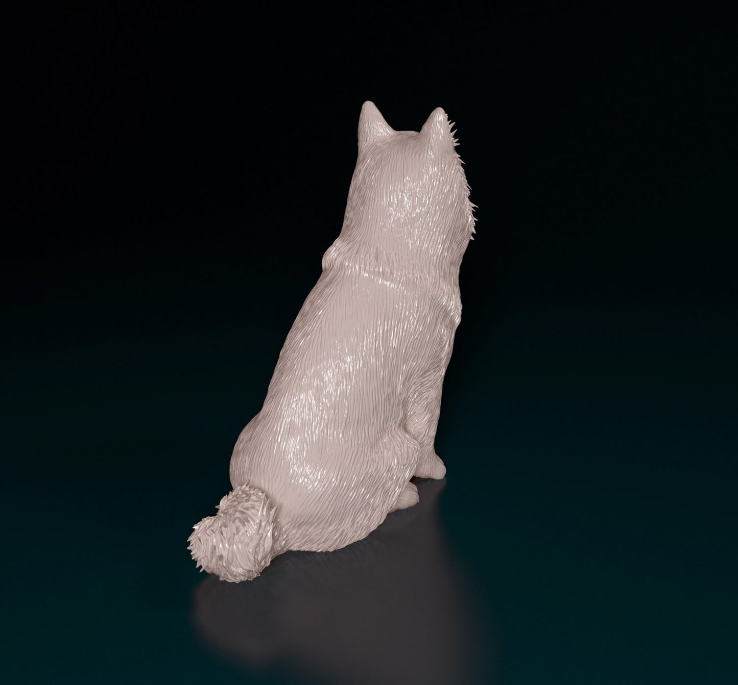 Chow chow sitting artist resin - white resin ready to prep / paint ALL SCALES