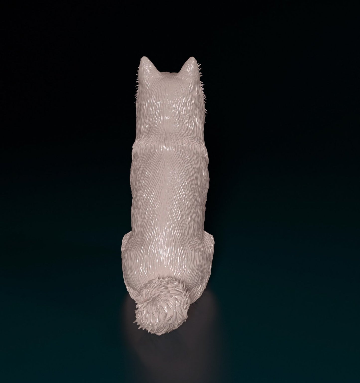 Chow chow sitting artist resin - white resin ready to prep / paint ALL SCALES