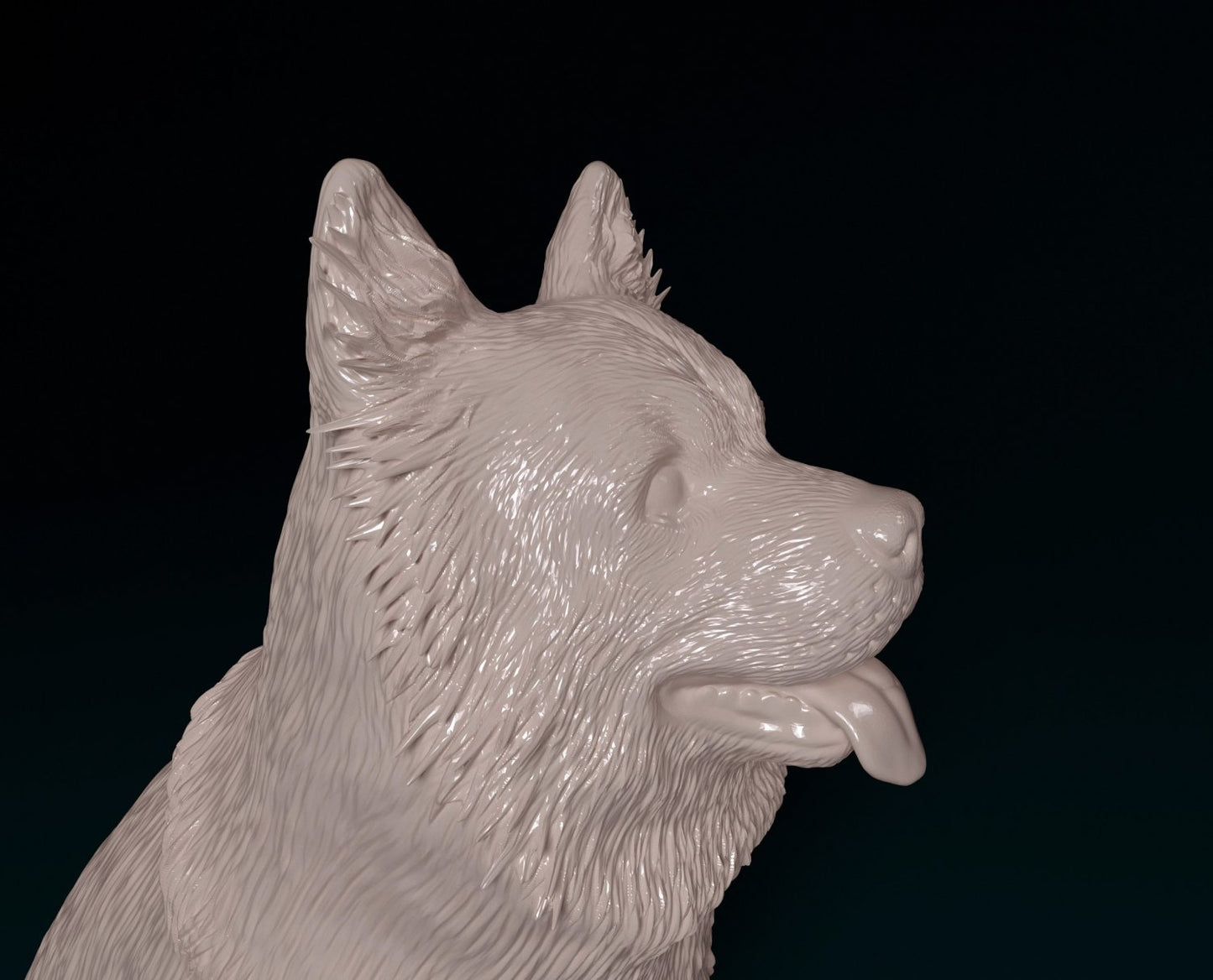 Chow chow sitting artist resin - white resin ready to prep / paint ALL SCALES