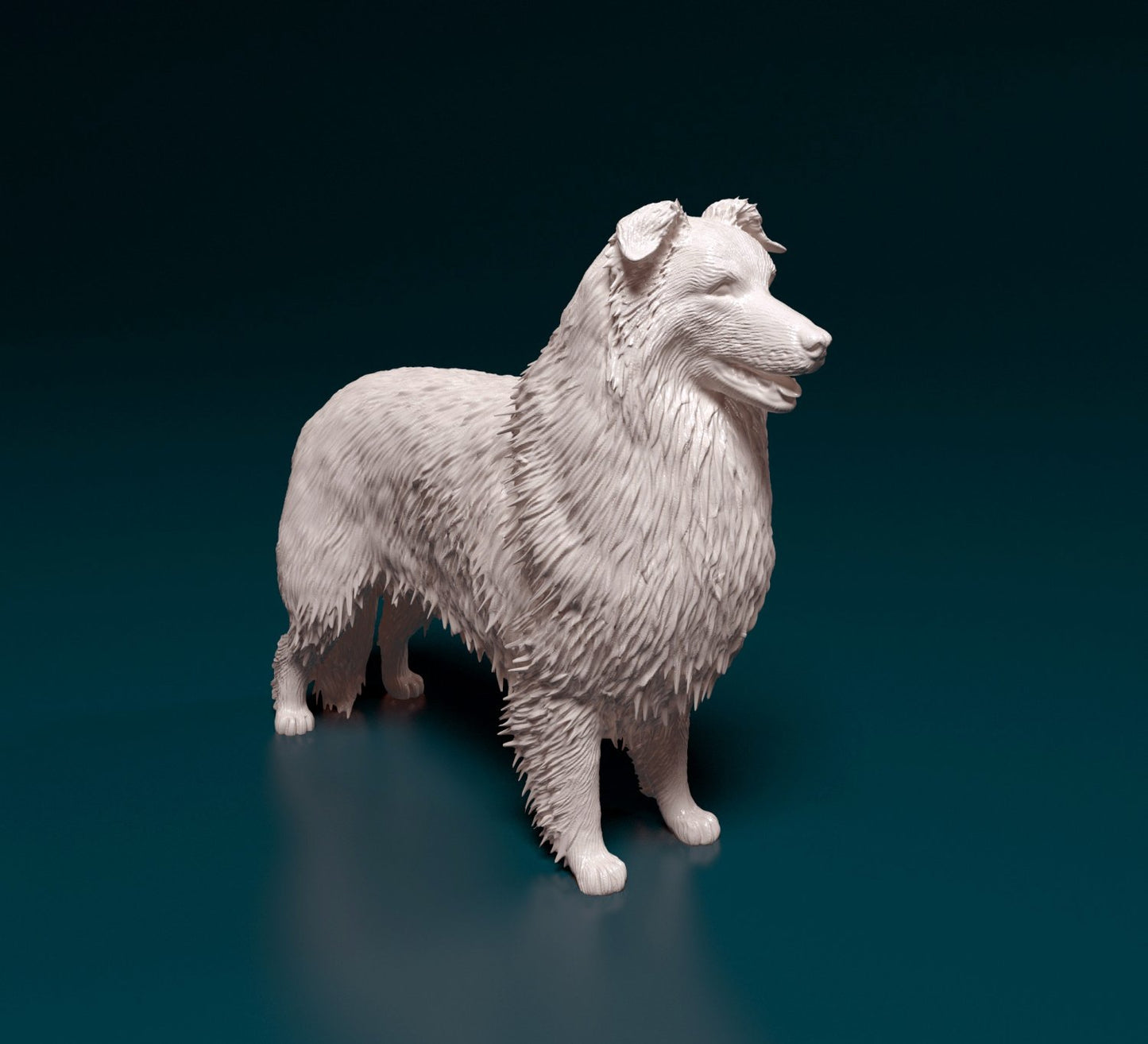 Rough collie artist resin - white resin ready to prep / paint ALL SCALES