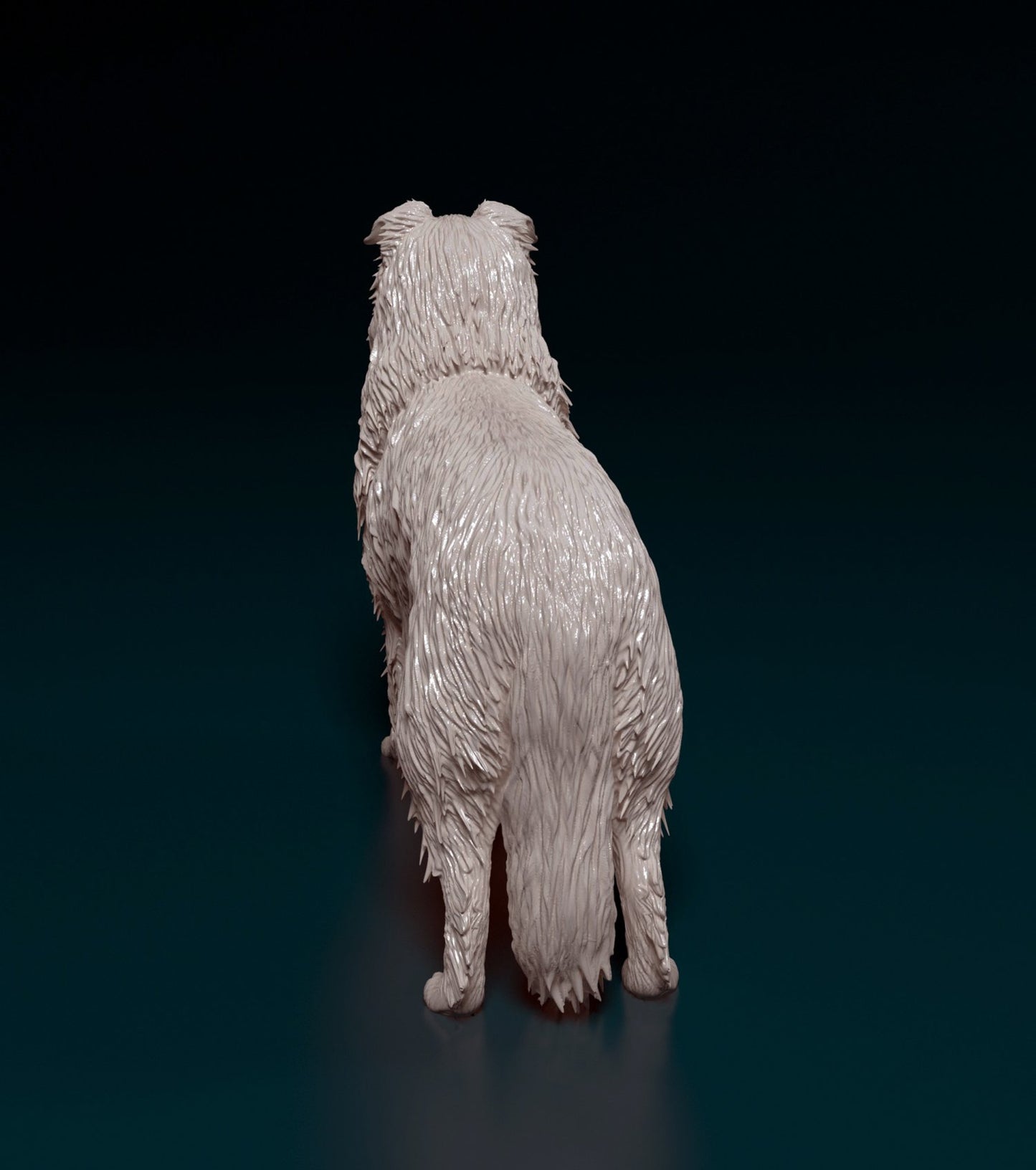 Rough collie artist resin - white resin ready to prep / paint ALL SCALES