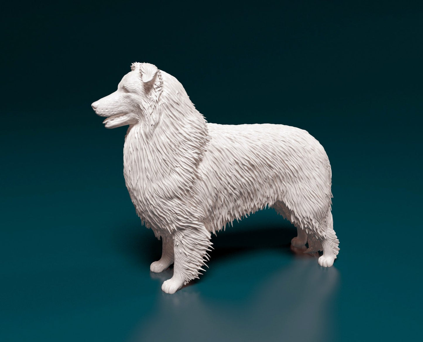 Rough collie artist resin - white resin ready to prep / paint ALL SCALES