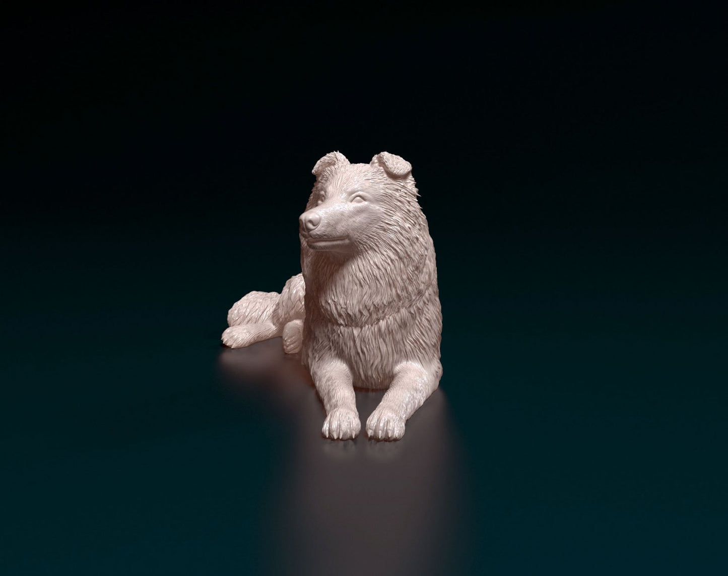 border collie artist resin - white resin ready to prep / paint ALL SCALES