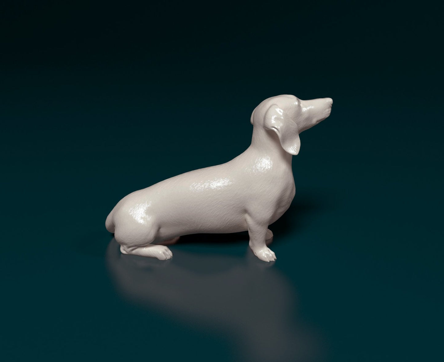 Dachshund artist resin - white resin ready to prep / paint ALL SCALES