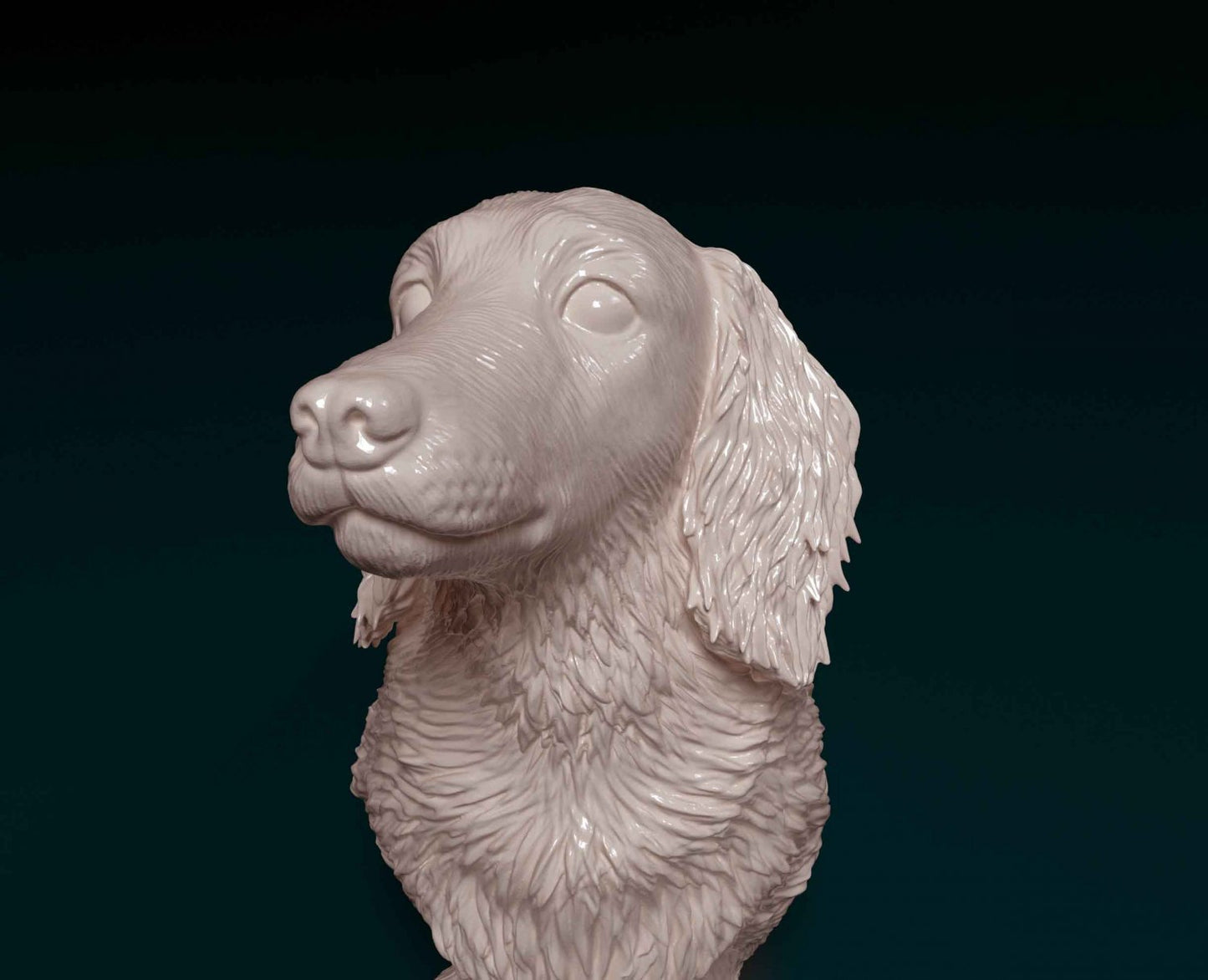 Dachshund long haired 2 artist resin - white resin ready to prep / paint ALL SCALES