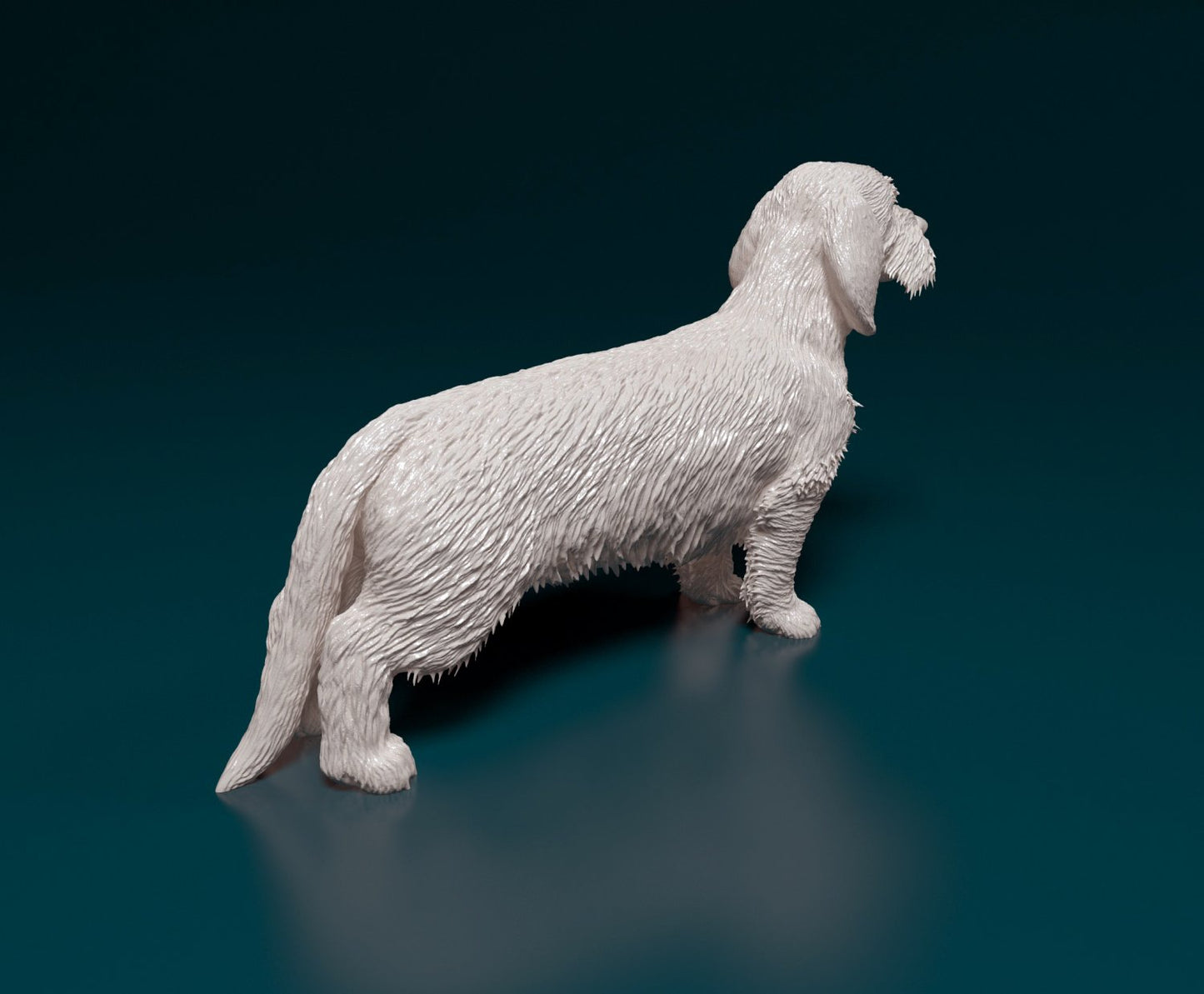 Dachshund wire haired artist resin - white resin ready to prep / paint ALL SCALES