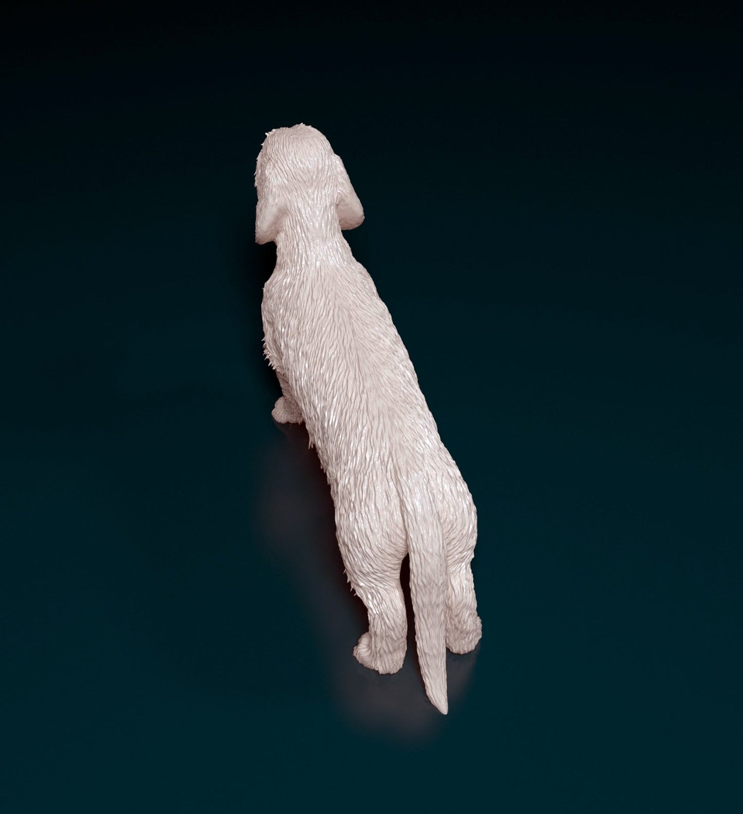 Dachshund wire haired artist resin - white resin ready to prep / paint ALL SCALES