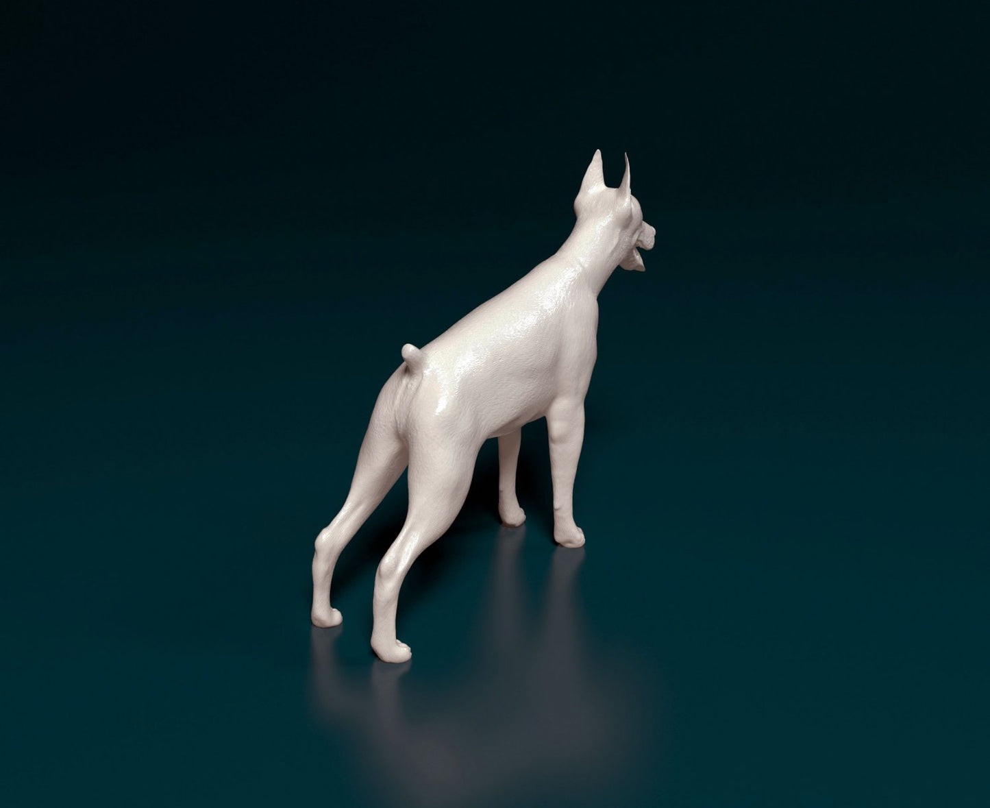 Doberman artist resin - white resin ready to prep / paint ALL SCALES