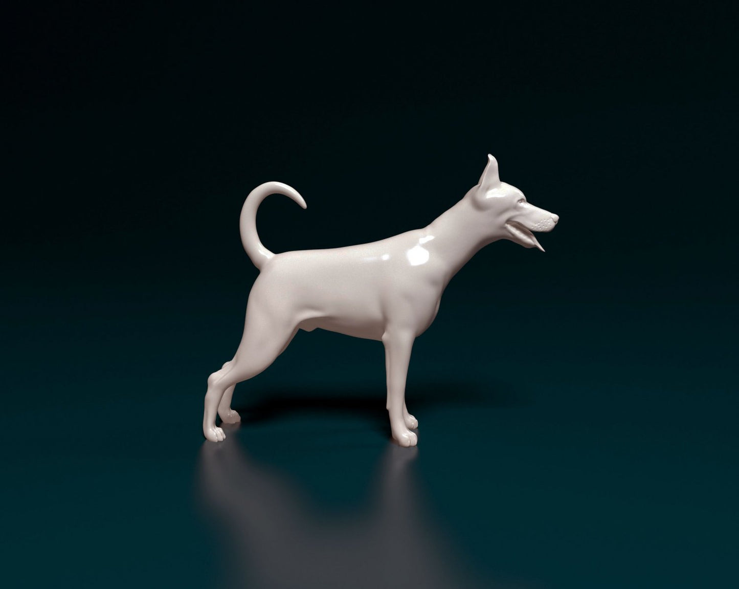 Doberman artist resin - white resin ready to prep / paint ALL SCALES