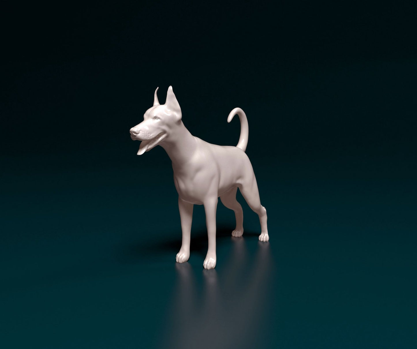 Doberman artist resin - white resin ready to prep / paint ALL SCALES