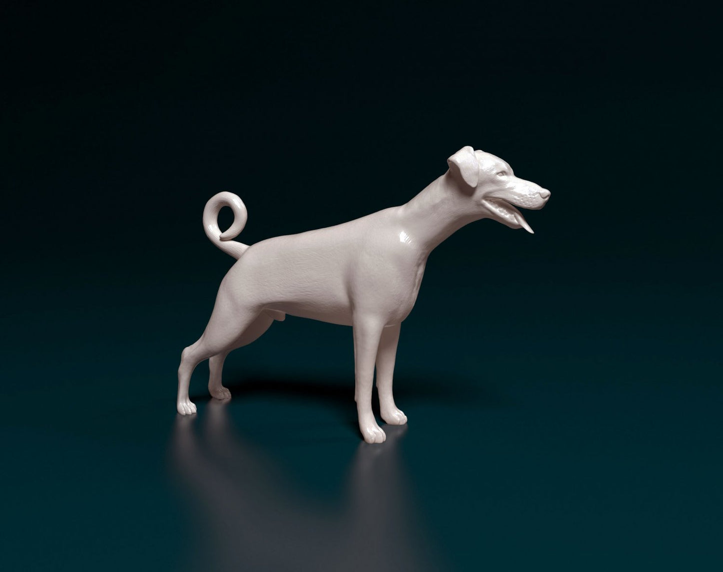 Doberman artist resin - white resin ready to prep / paint ALL SCALES