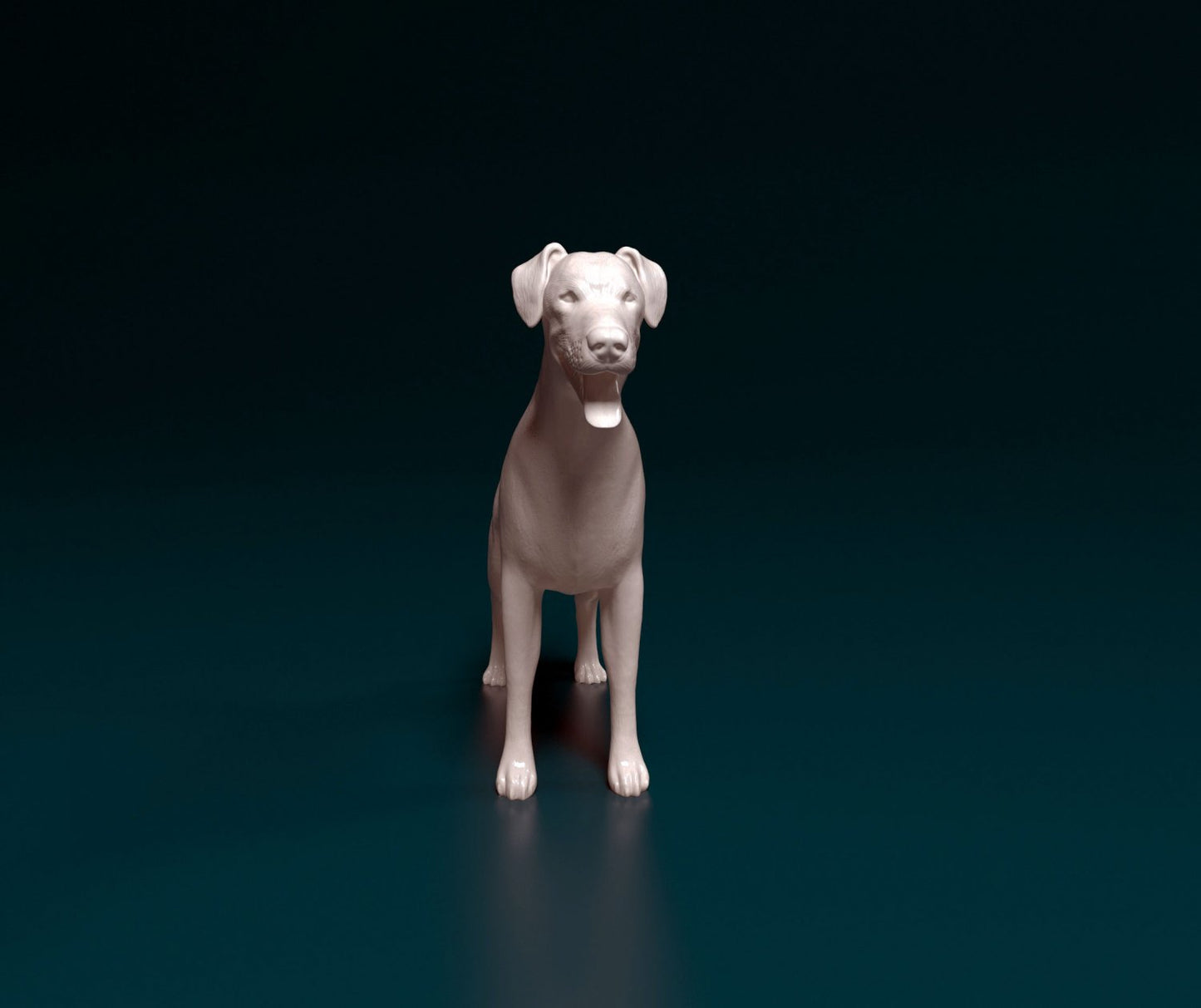 Doberman artist resin - white resin ready to prep / paint ALL SCALES