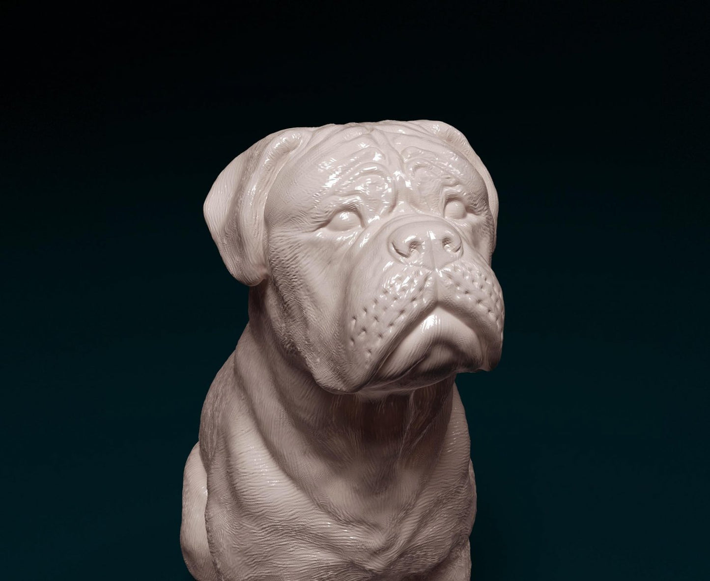 Copy of Dogue de Bordeaux 2 artist resin - white resin ready to prep / paint ALL SCALES