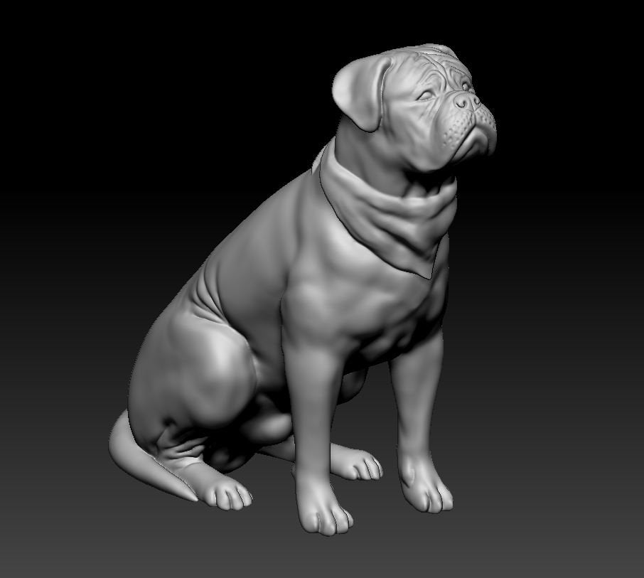 Copy of Dogue de Bordeaux 2 artist resin - white resin ready to prep / paint ALL SCALES