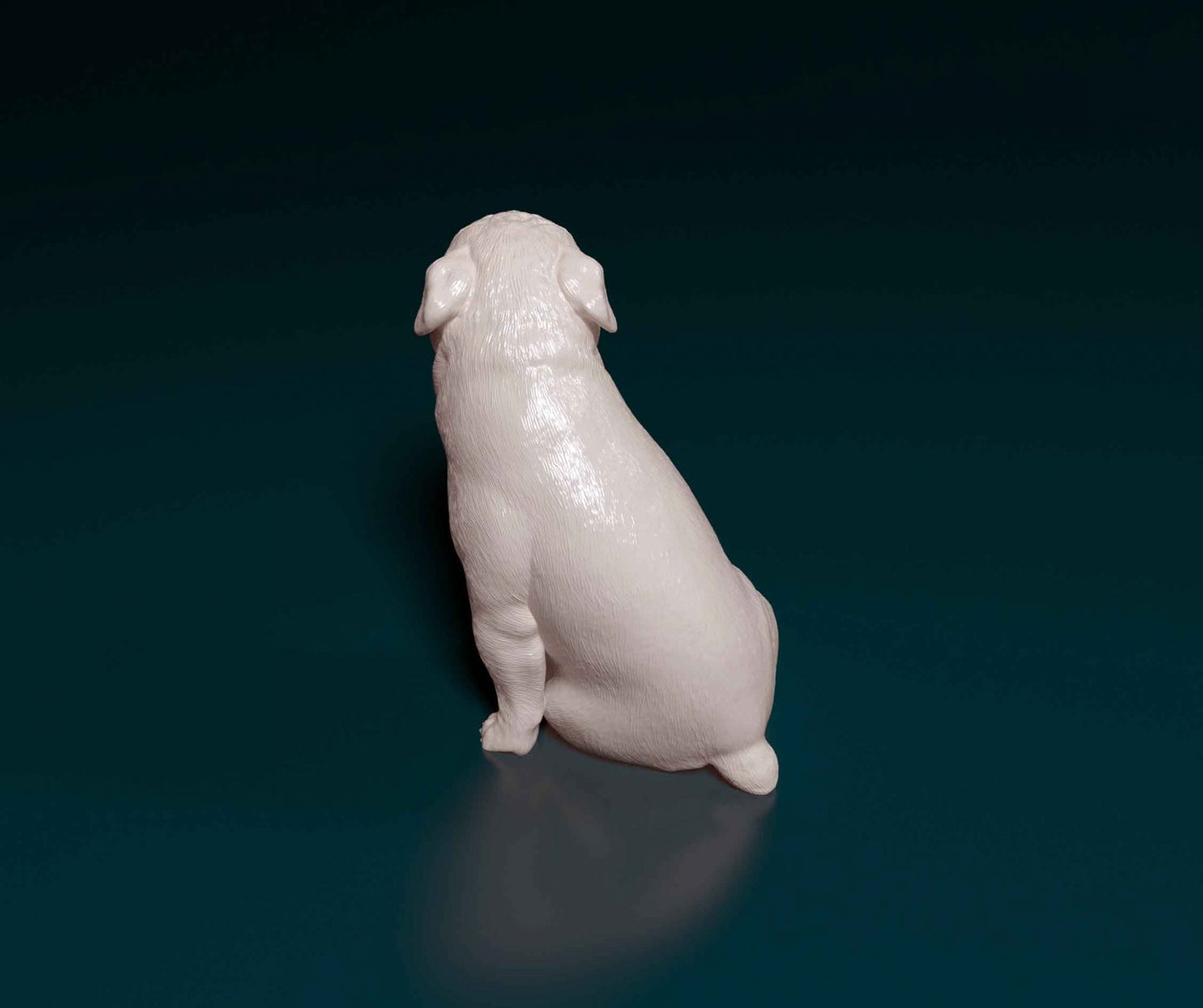 English Bulldog sitting artist resin - white resin ready to prep / paint ALL SCALES