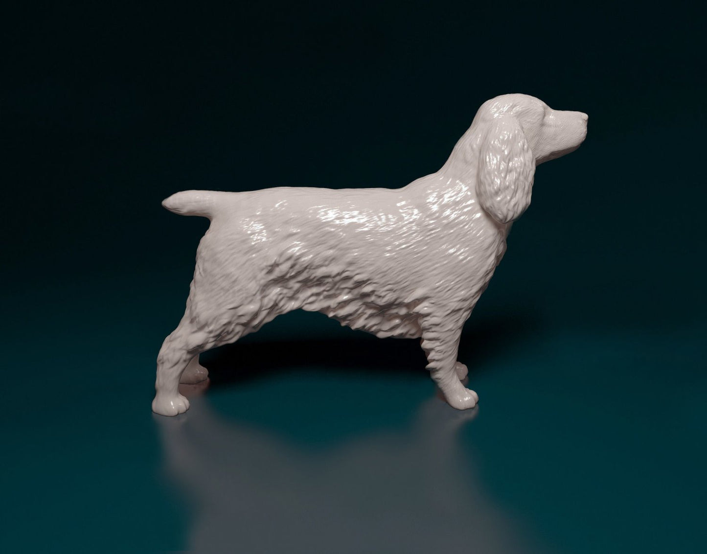 English cocker spaniel artist resin - white resin ready to prep / paint ALL SCALES