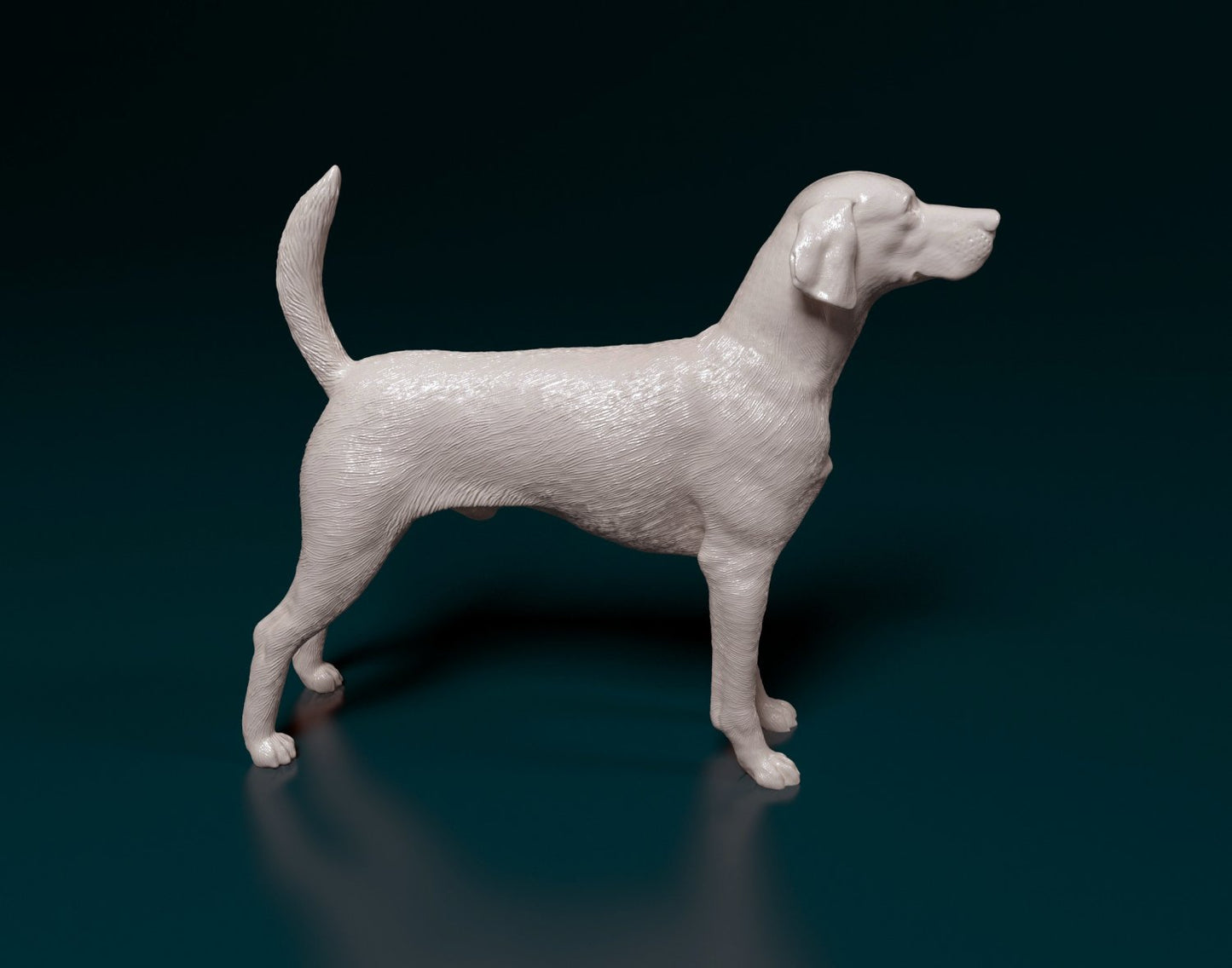 English foxhund artist resin - white resin ready to prep / paint ALL SCALES