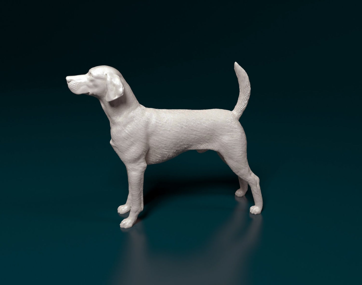 English foxhund artist resin - white resin ready to prep / paint ALL SCALES