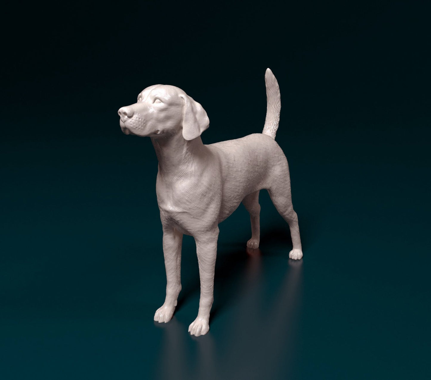 English foxhund artist resin - white resin ready to prep / paint ALL SCALES