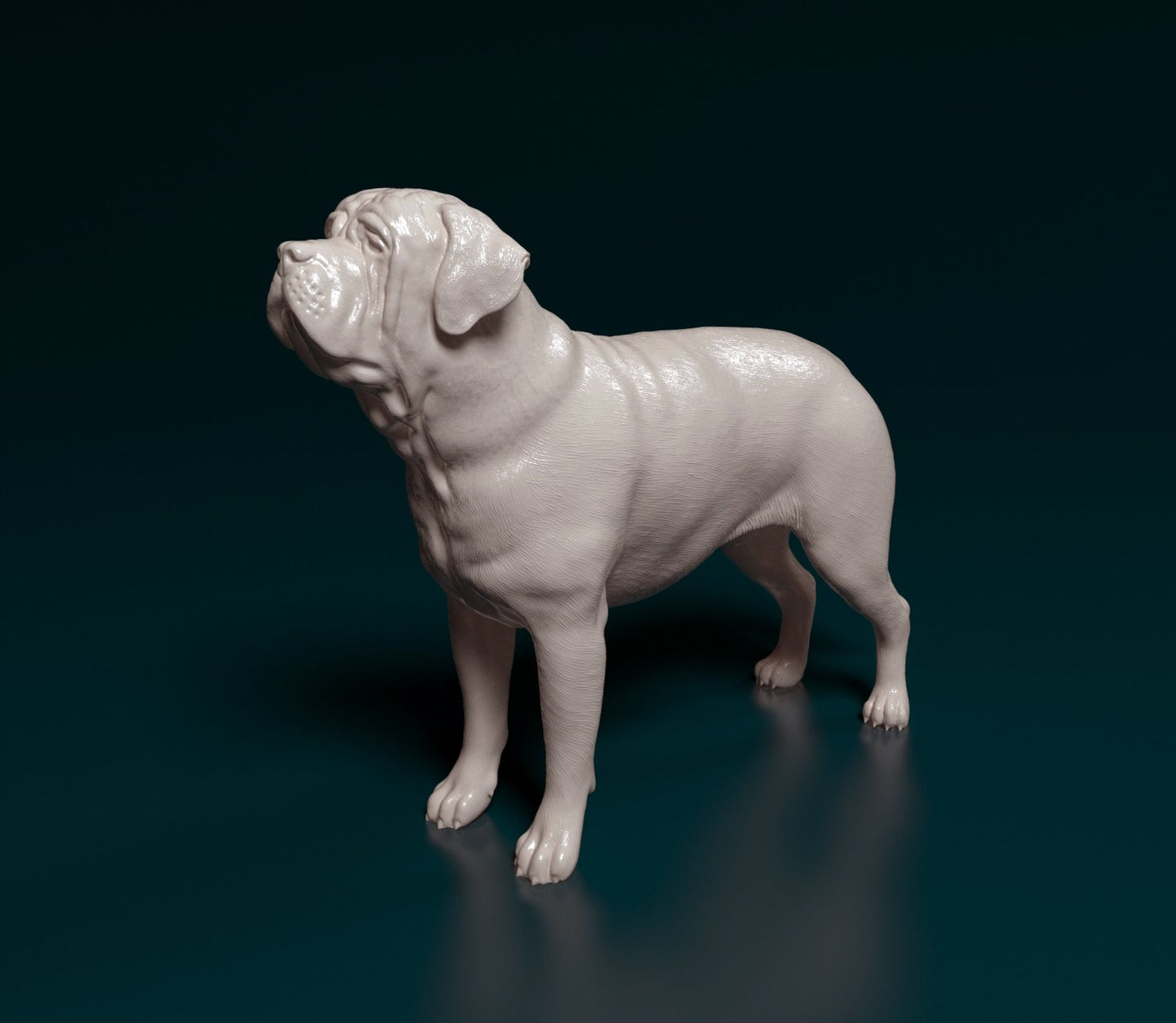 English mastiff artist resin - white resin ready to prep / paint ALL SCALES
