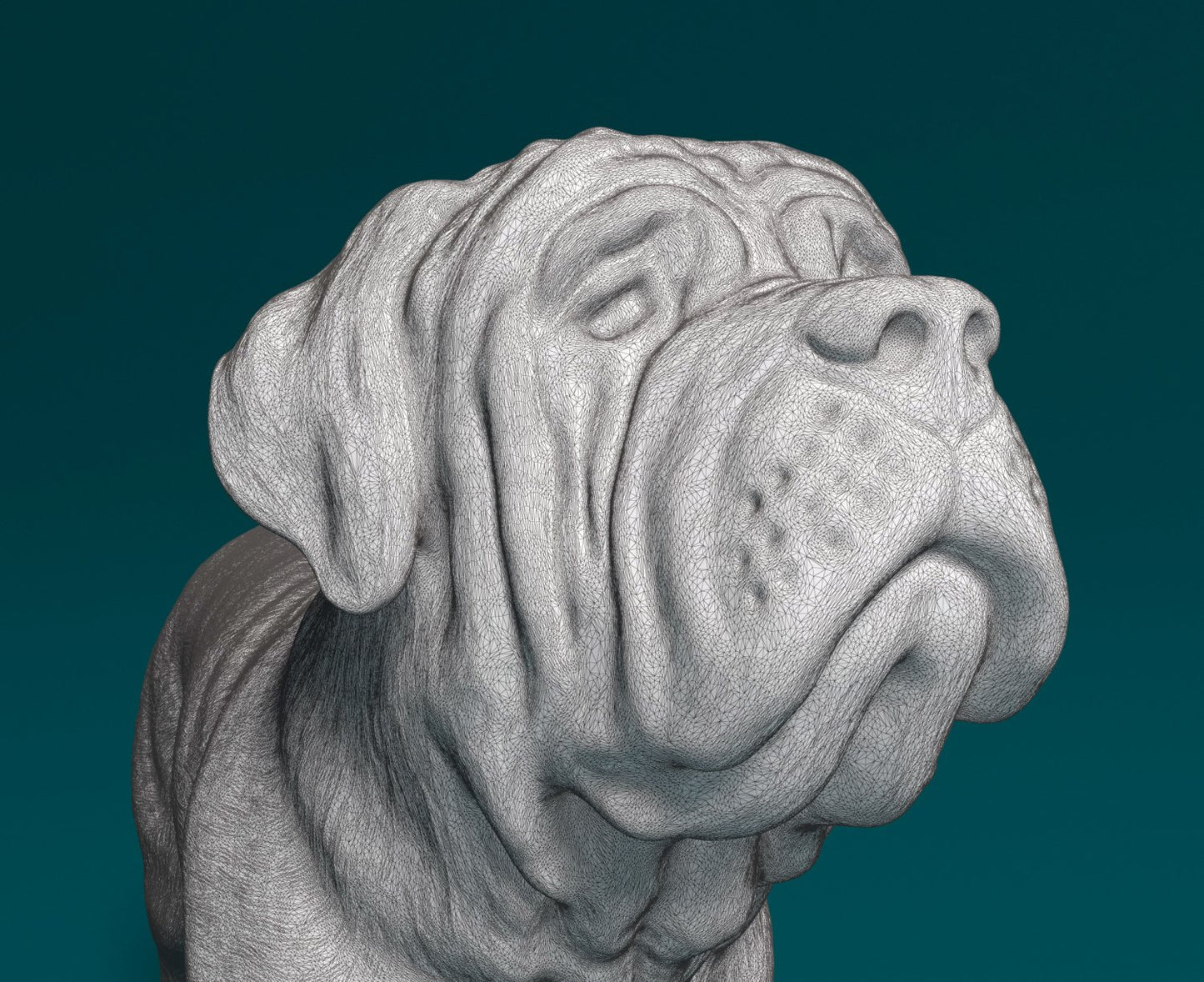 English mastiff artist resin - white resin ready to prep / paint ALL SCALES
