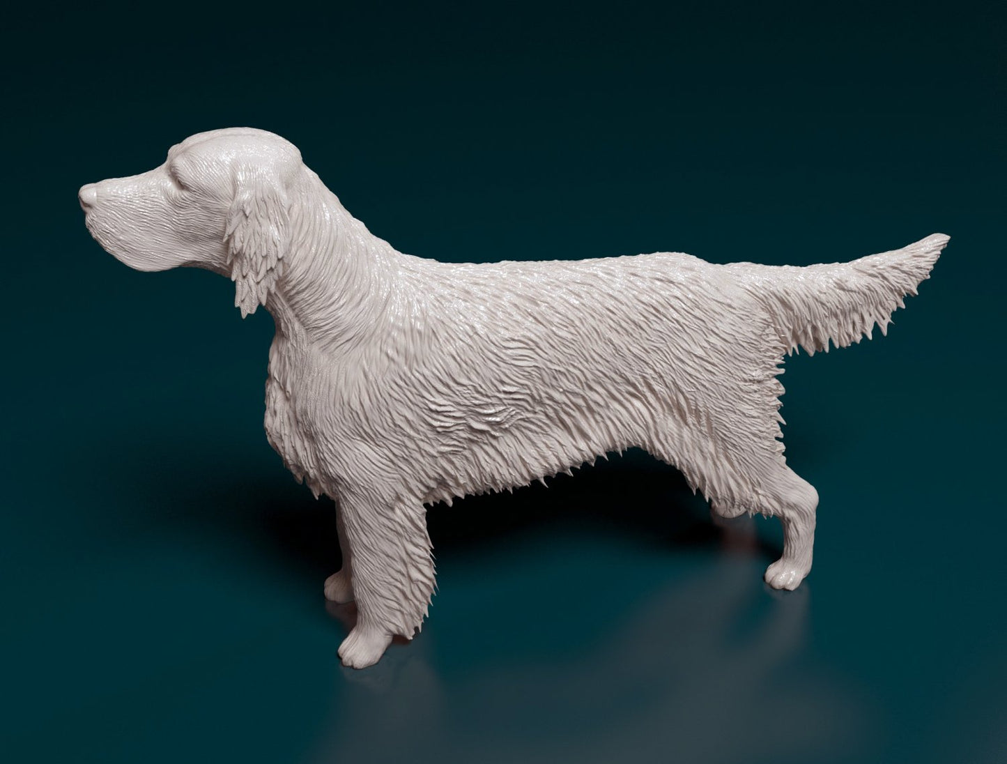 English setter 2 artist resin - white resin ready to prep / paint ALL SCALES