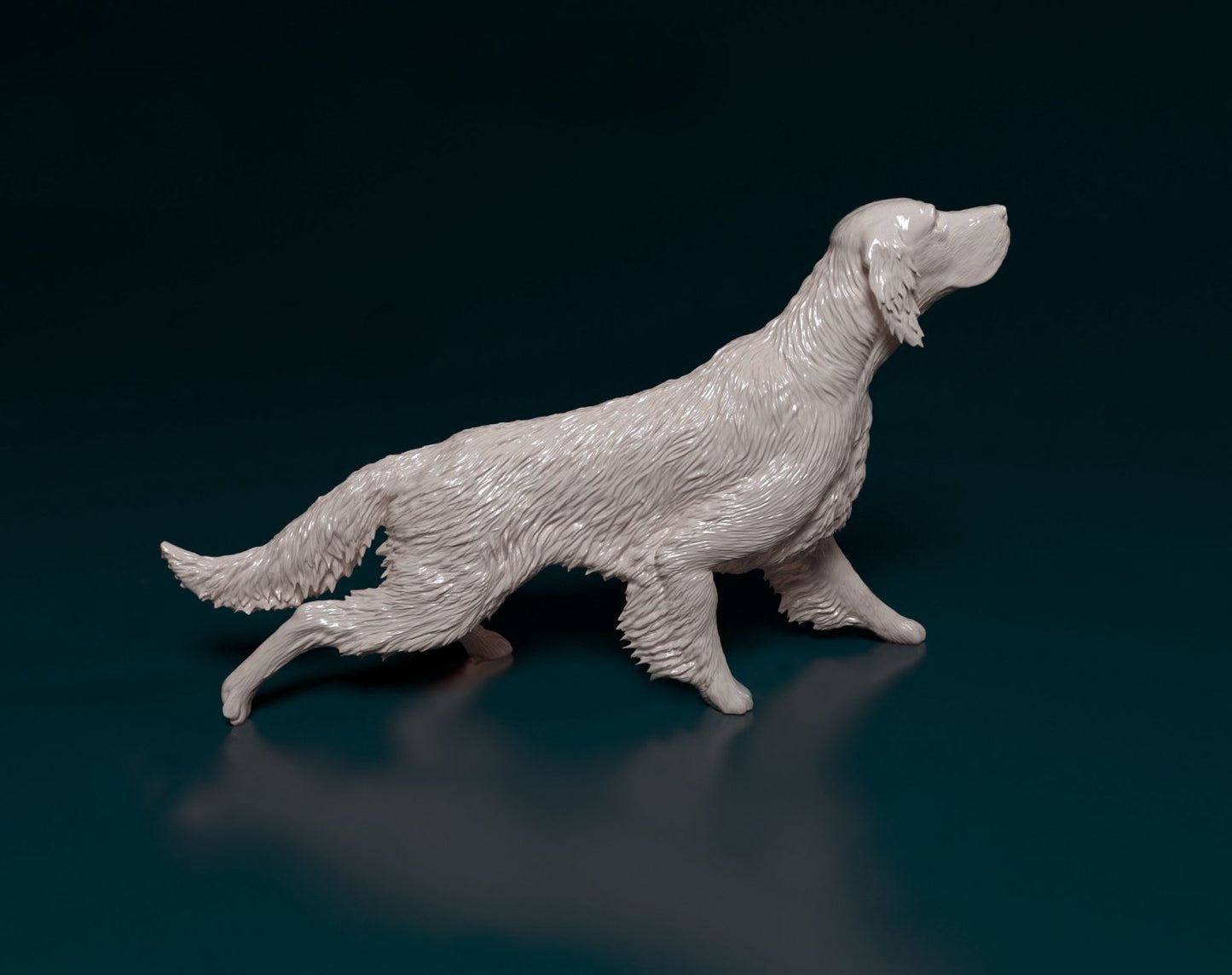 English setter hunting artist resin - white resin ready to prep / paint ALL SCALES