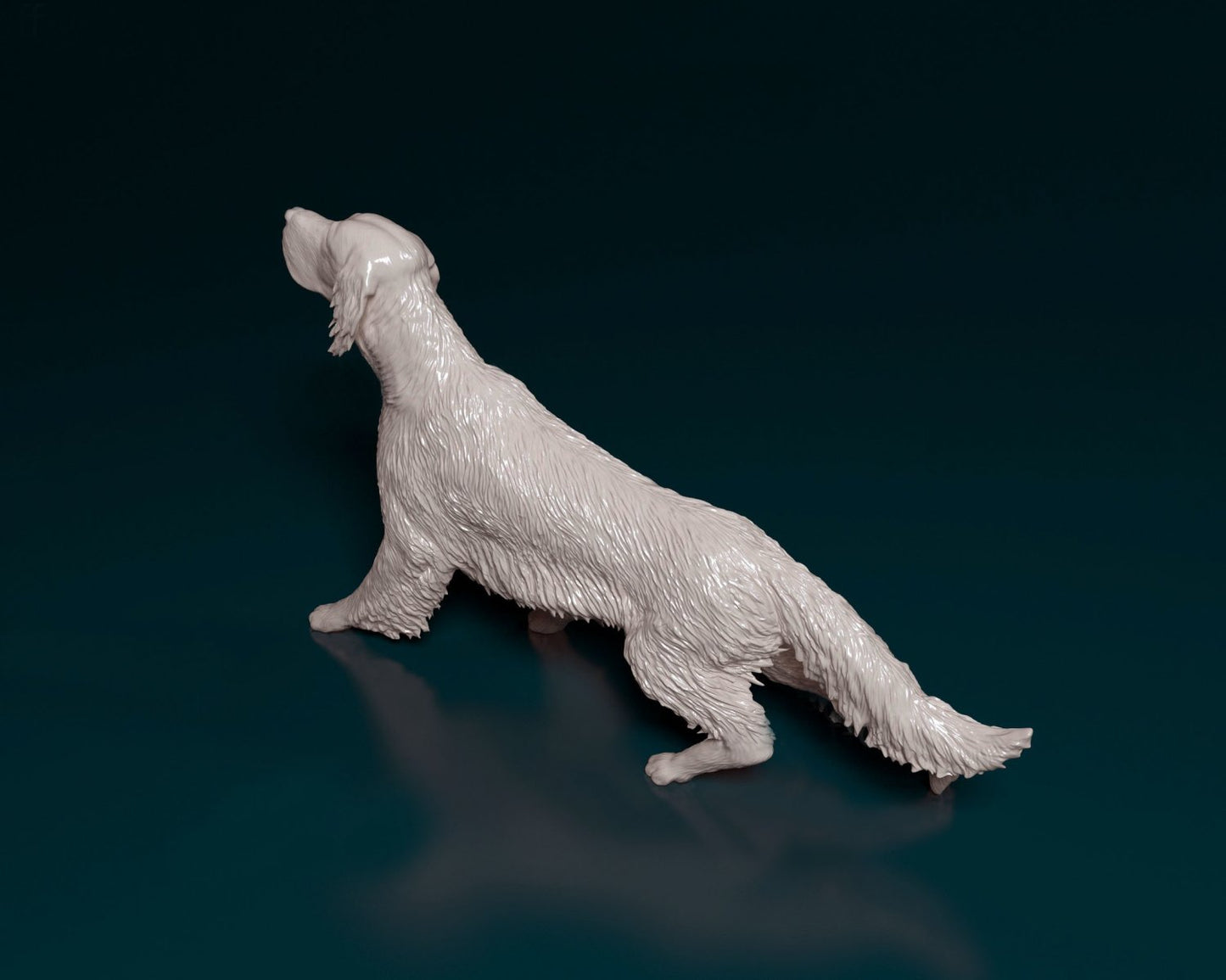 English setter hunting artist resin - white resin ready to prep / paint ALL SCALES