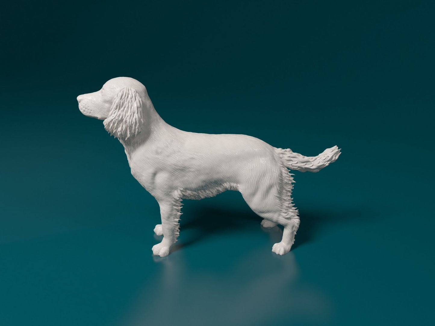 English springer spaniel artist resin - white resin ready to prep / paint ALL SCALES